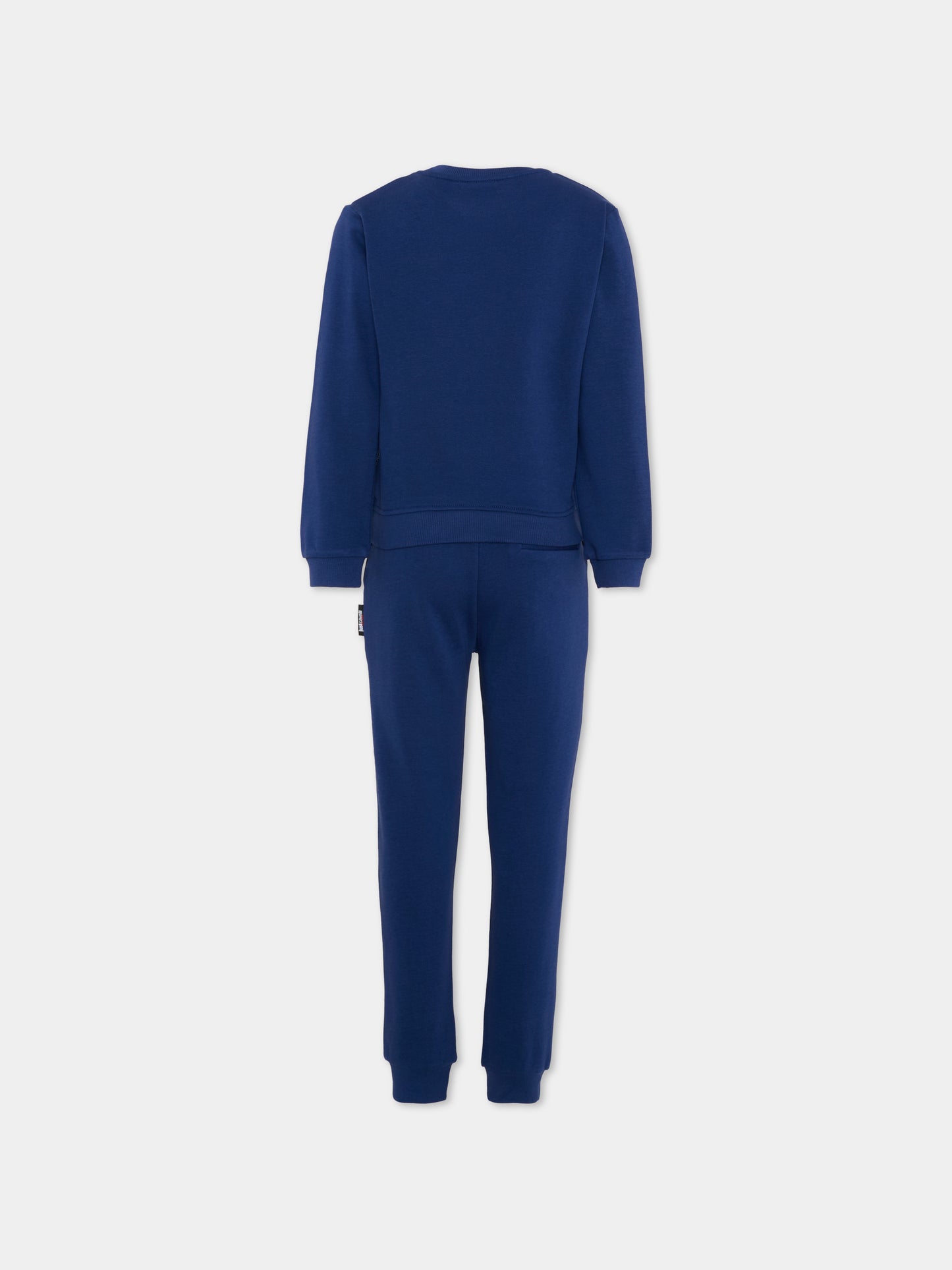 Completo sportivo blu per bambino con logo,Just Cavalli Kids,JIP26048CF BLUE BELLWHETHER