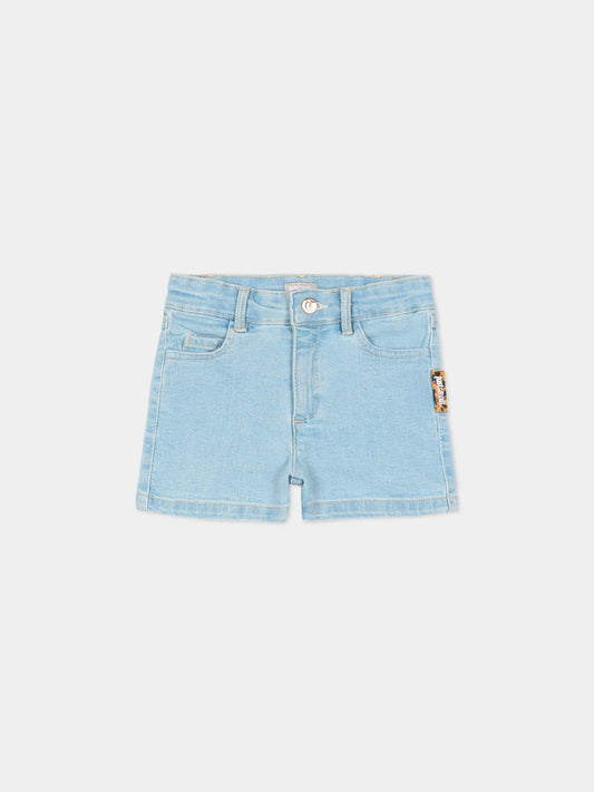 Shorts denim per neonato,Just Cavalli Kids,JIP26073SH DENIM BLUE LIGHT