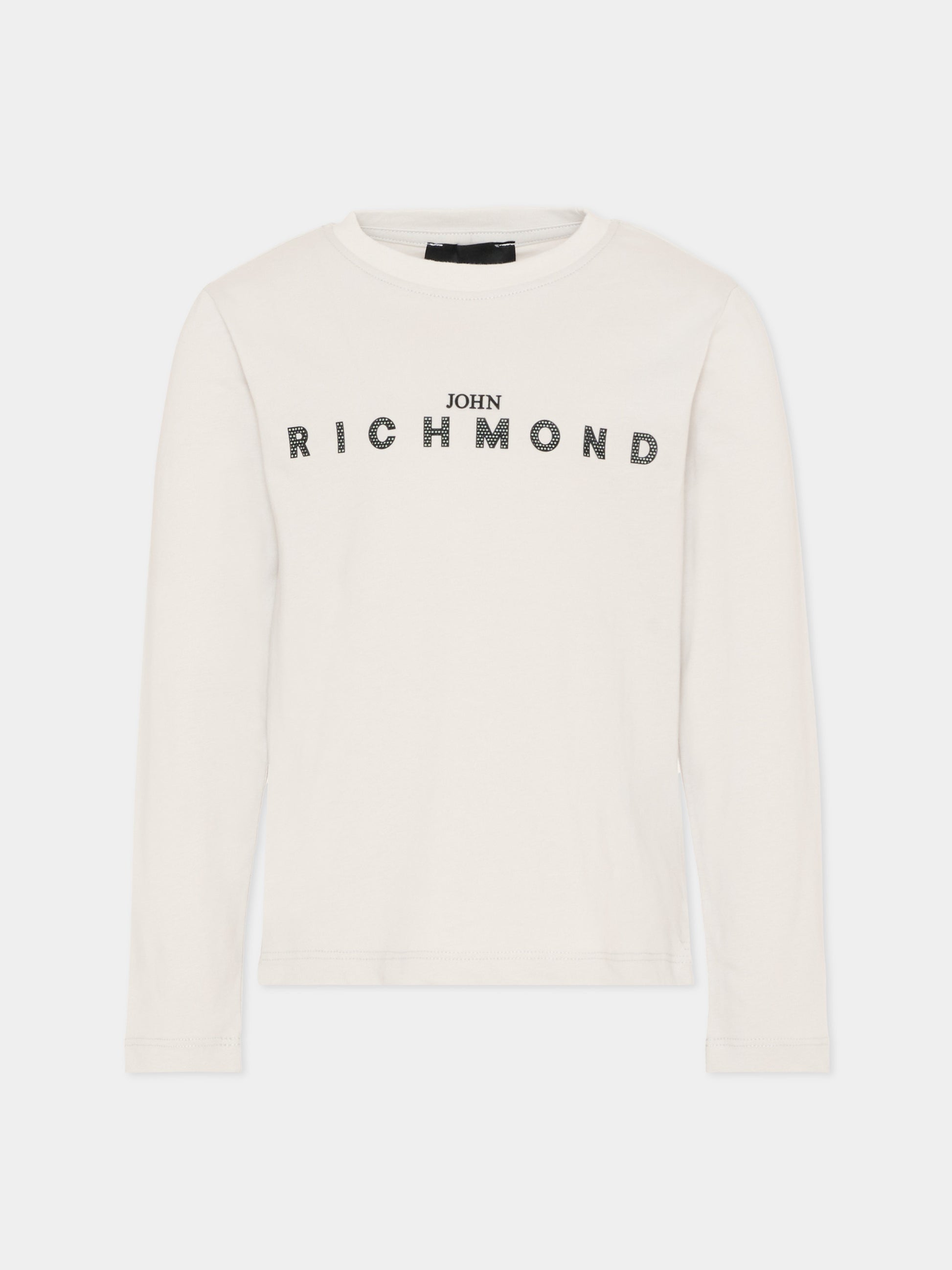 T-shirt grigia per bambini con logo,Richmond,RBP26021TS BLUE VAPOR