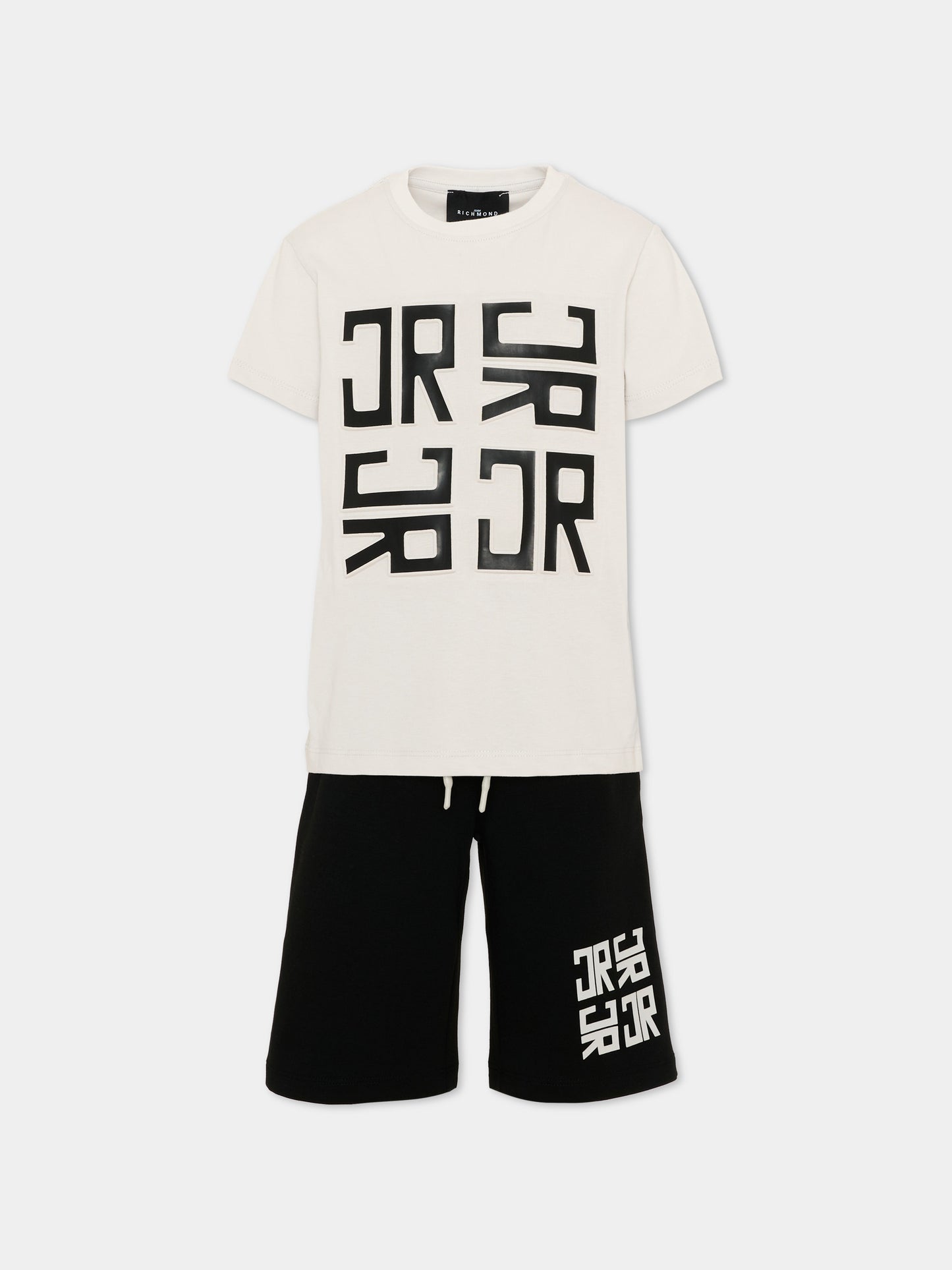 Completo sportivo grigio per bambino con logo,Richmond,RBP26007CJ BLUE VAPOR