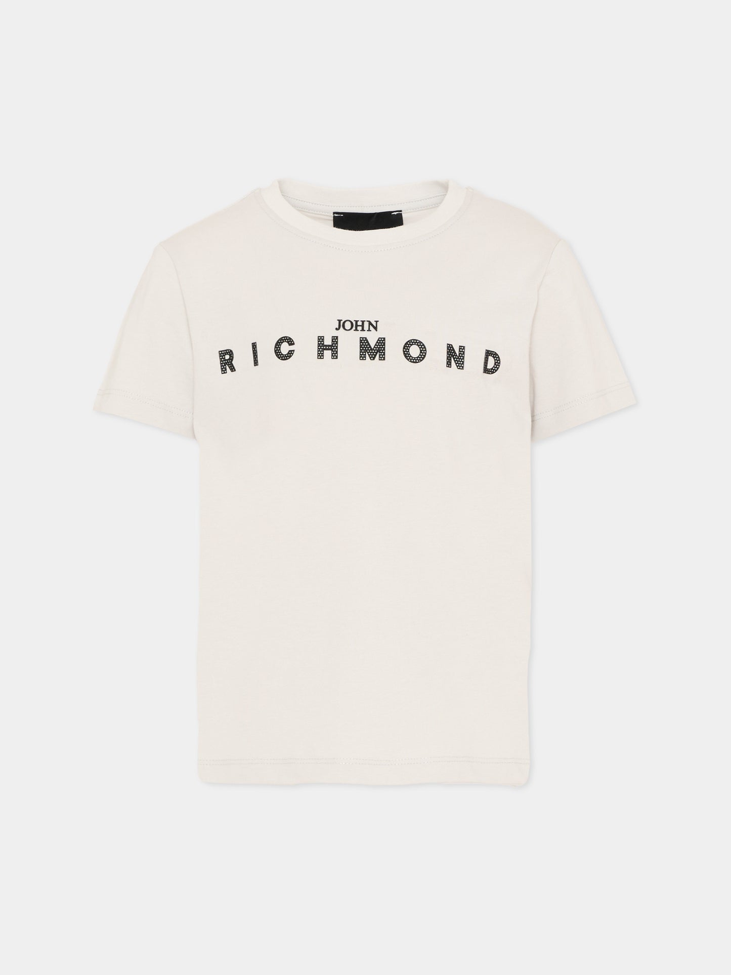 T-Shirt grigia per bambini con logo,Richmond,RBP26008TS BLUE VAPOR