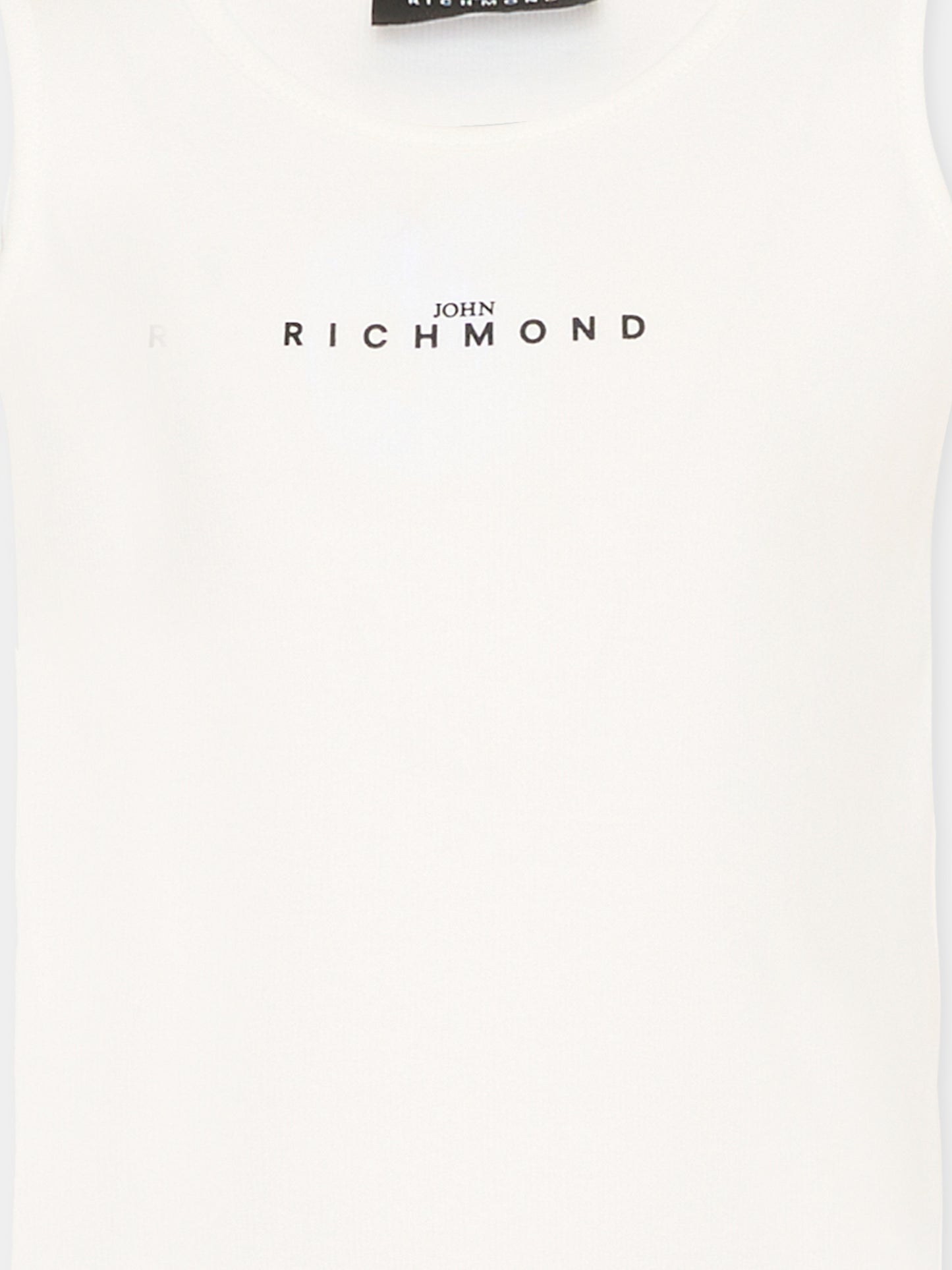 Canotta avorio per bambina con logo,Richmond,RGP26004CN OFF-WHITE