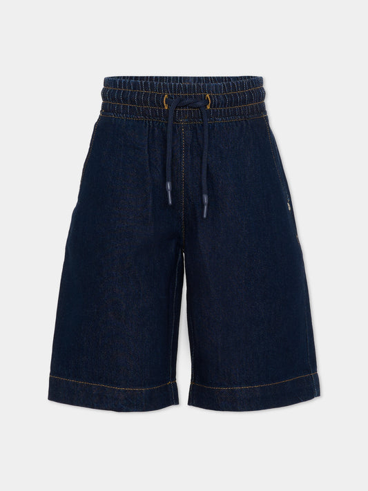 Shorts denim per bambino con logo,Richmond,RBP26208BE DENIM RAW