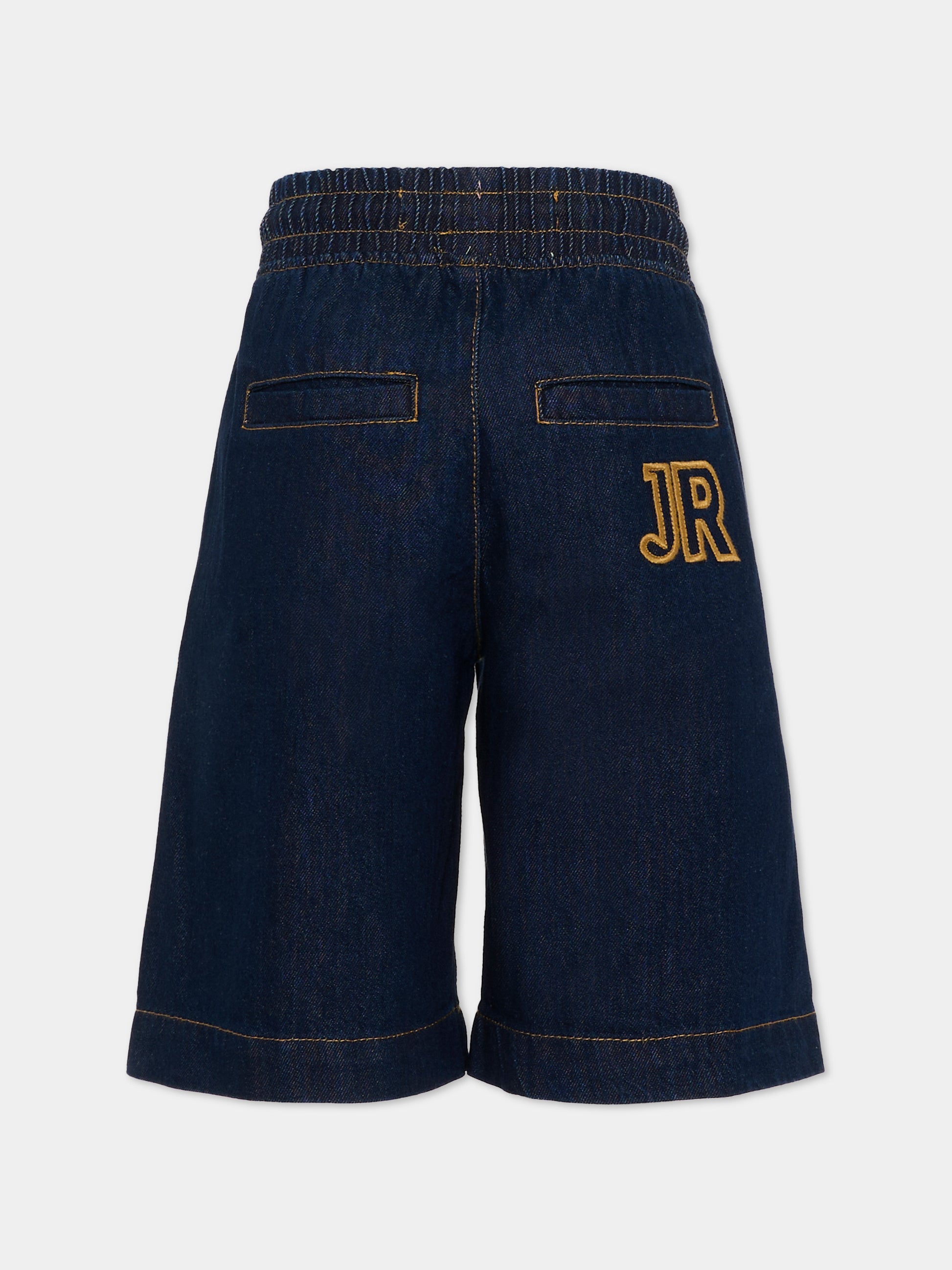 Shorts denim per bambino con logo,Richmond,RBP26208BE DENIM RAW