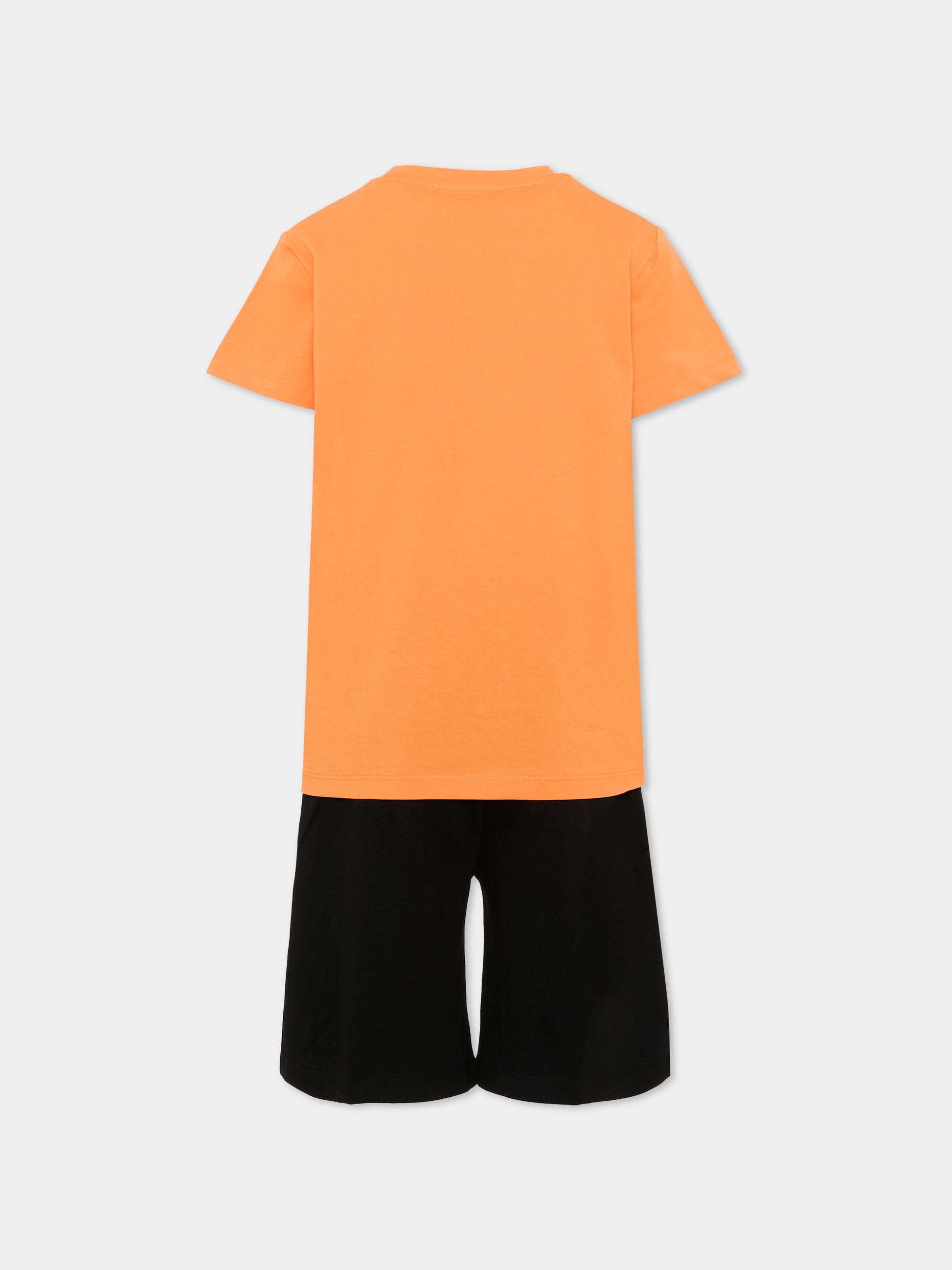 Completo sportivo arancione per bambino con logo,Richmond,RBP26018CJ ORANGE PEEL