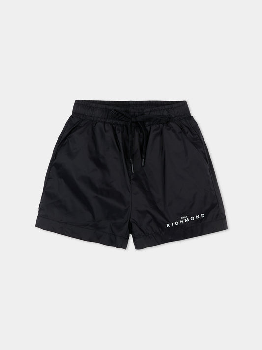 Boxer mare nero per neonato con logo,Richmond,RIP26013CO BLACK