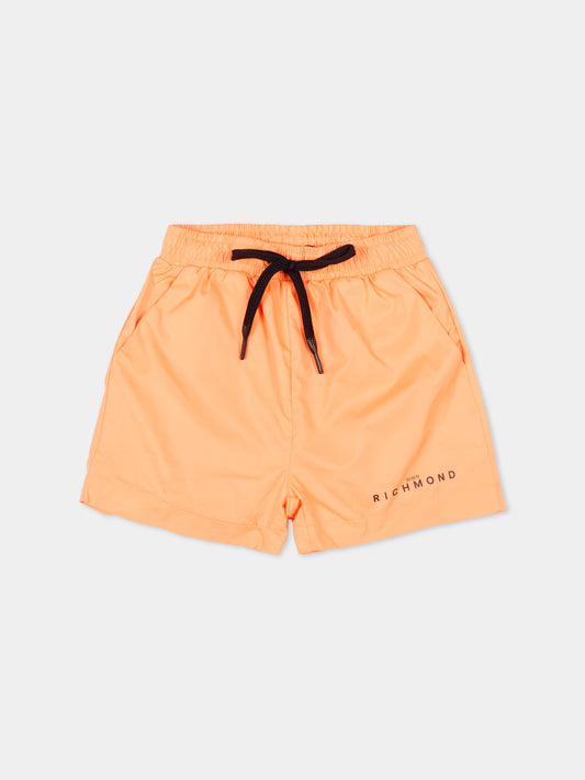 Boxer mare arancione per neonato con logo,Richmond,RIP26013CO ORANGE PEEL