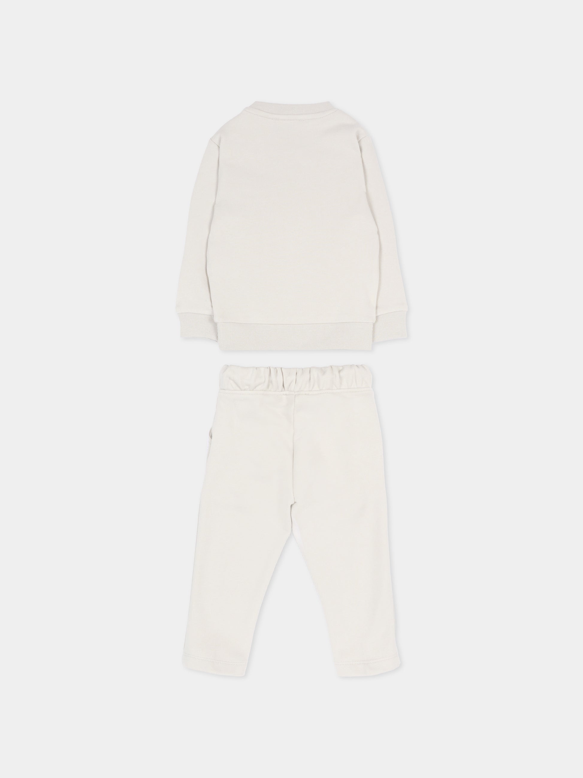 Completo sportivo grigio per neonato con monogram,Richmond,RIP26014CF BLUE VAPOR