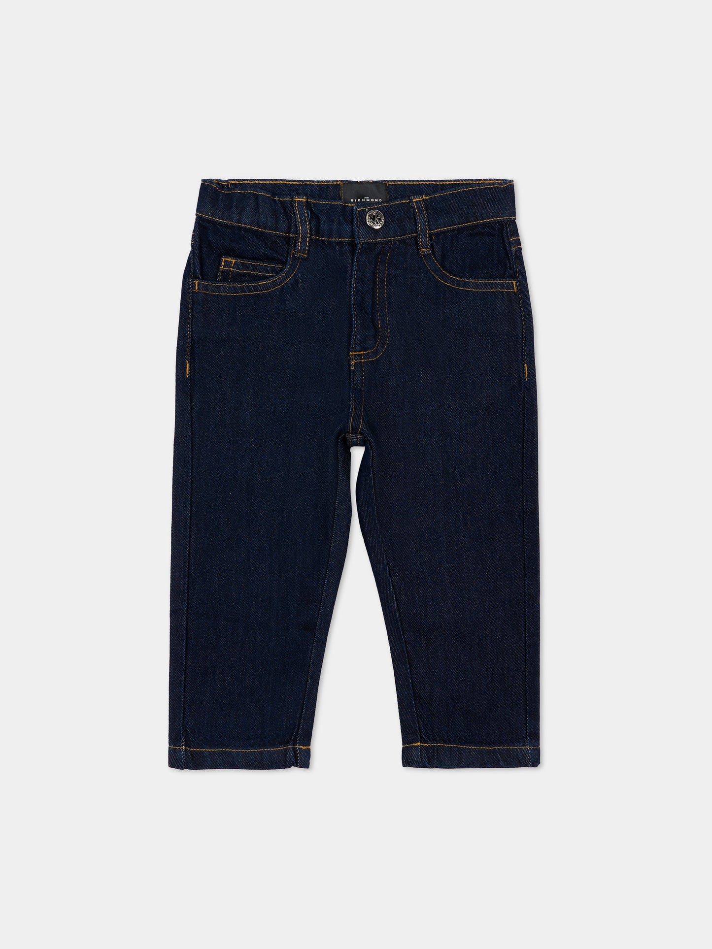 Jeans denim per neonati con logo,Richmond,RIP26024JE DENIM BLUE DARK
