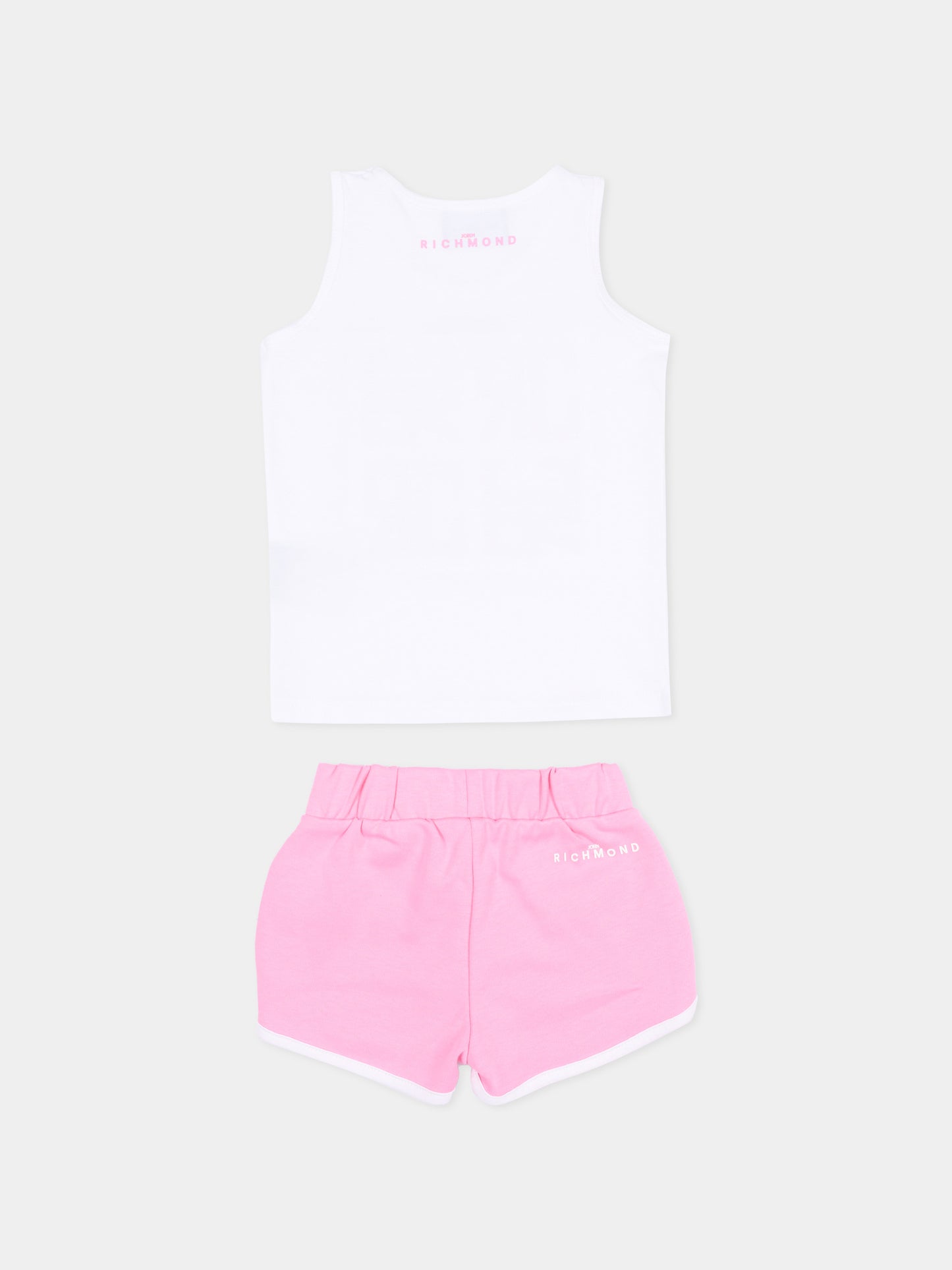 Completo sportivo bianco per neonata con logo,Richmond,RIP26028CJ WHITE