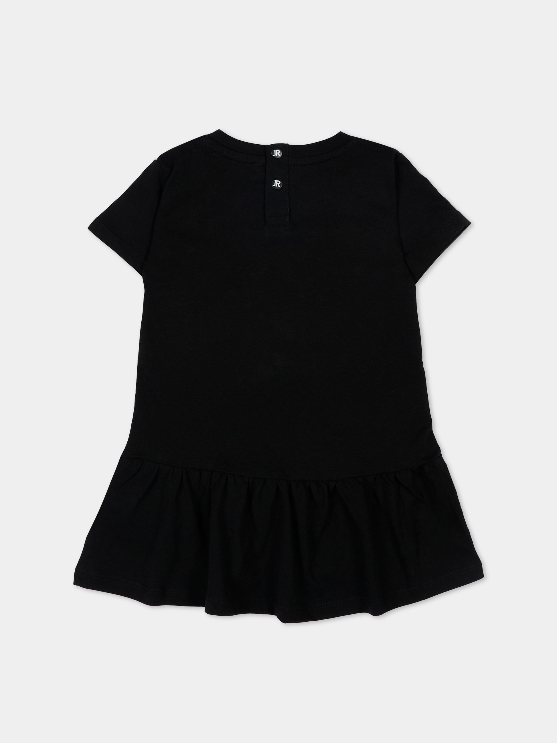 Vestito nero per neonata con logo,Richmond,RIP26034VE BLACK