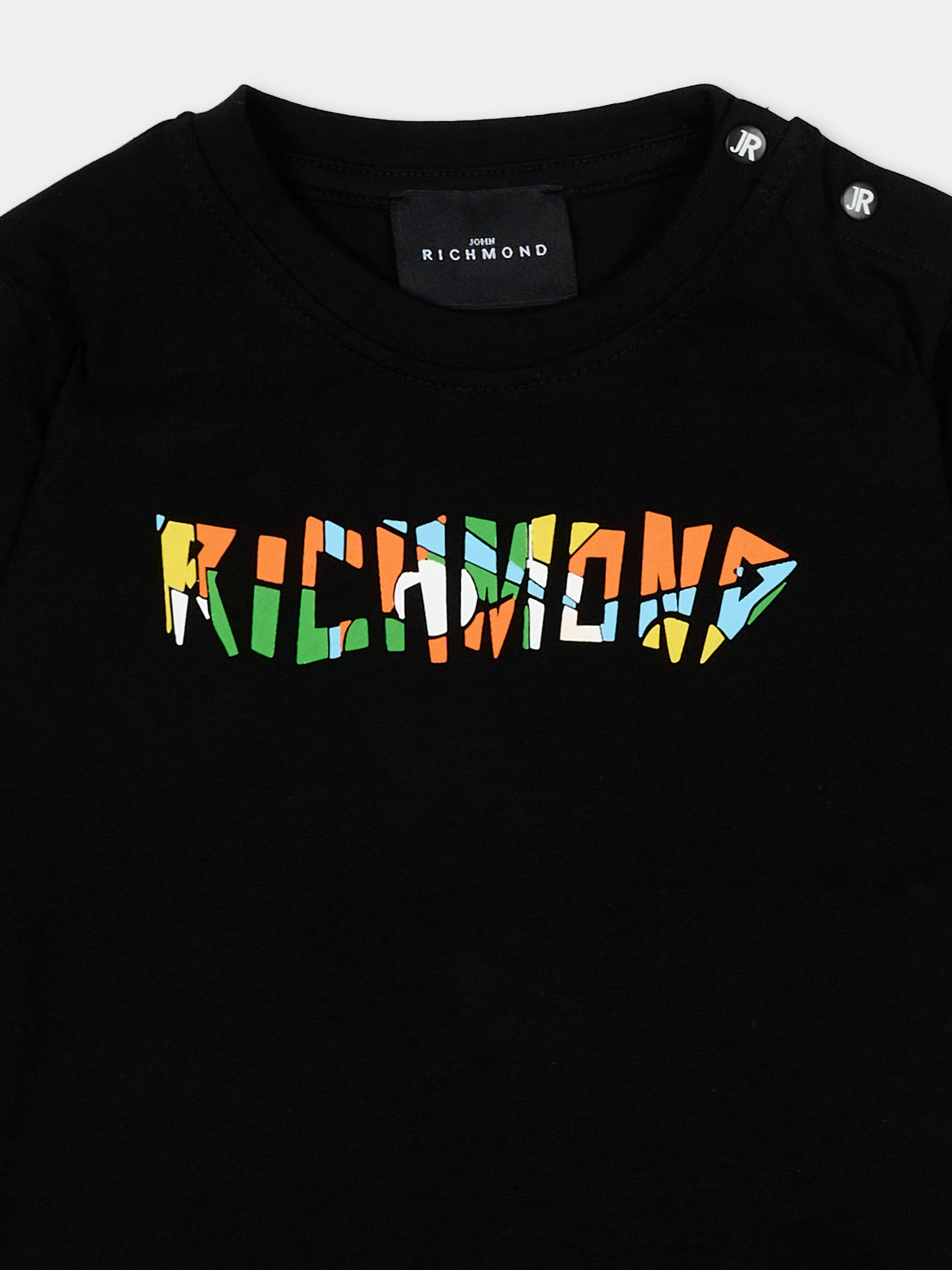 T-Shirt nera per neonato con logo,Richmond,RIP26108TS BLACK