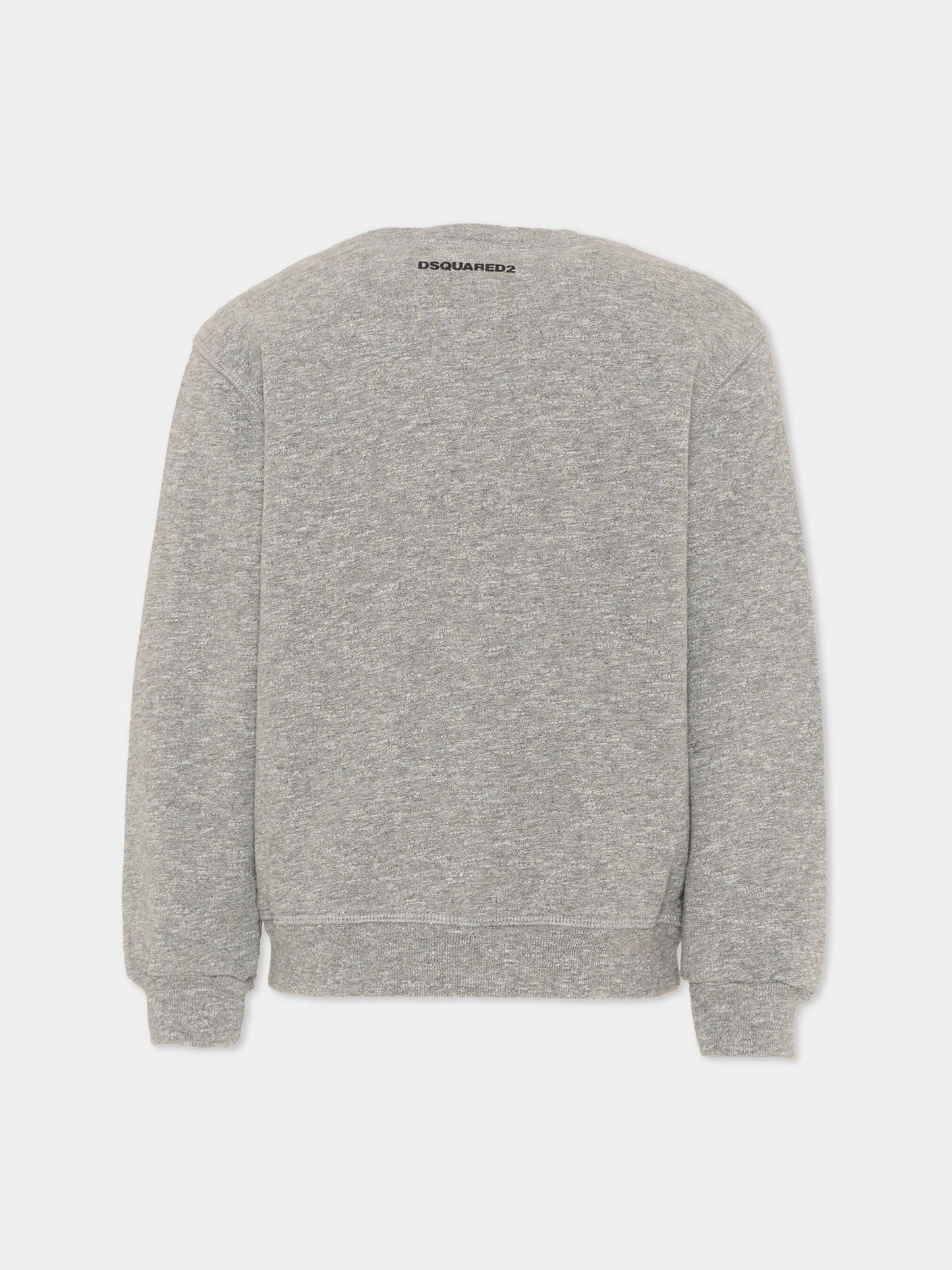 Felpa grigia per bambino con logo,Dsquared2,DQ3389 D0AHK DQ902