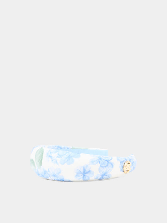 Cerchietto multicolor per bambina con stampa floreale,Roberto Cavalli Kids,CGP26157FR PLUMBAGO