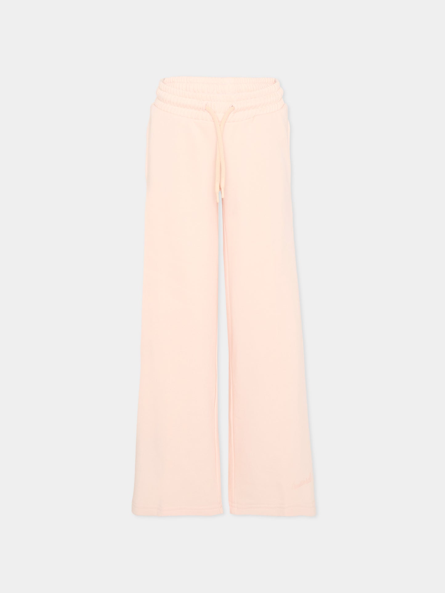 Pantaloni sportivi rosa per bambina con logo,Trussardi Junior,TGP26012PA PINK SCALLOP SHELL