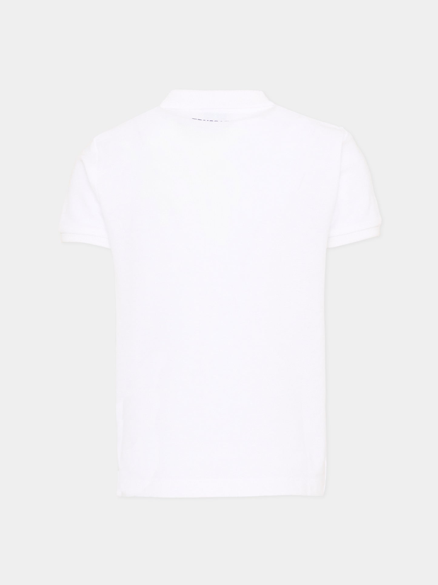 Polo bianca per bambino con levriero,Trussardi Junior,TIP26002PO WHITE OPTICAL