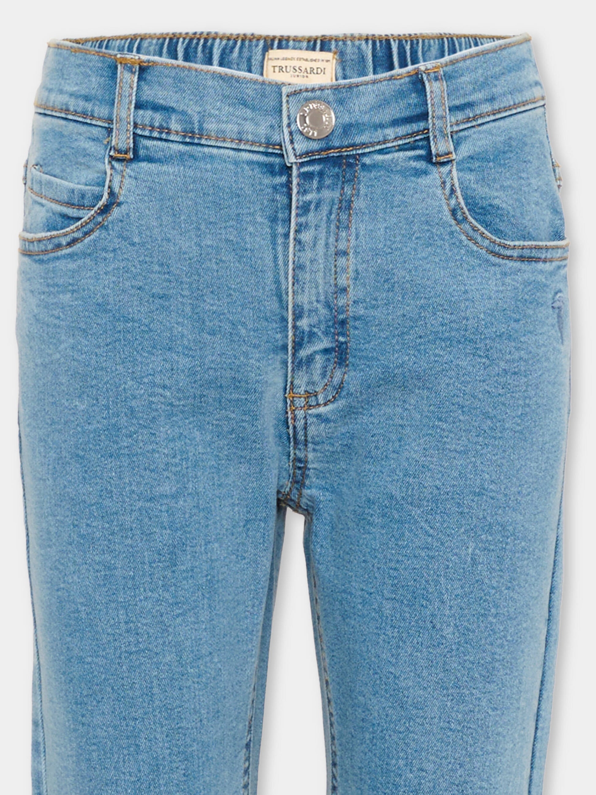 Jeans denim per bambina,Trussardi Junior,TIP26015JE DENIM BLUE MEDIUM