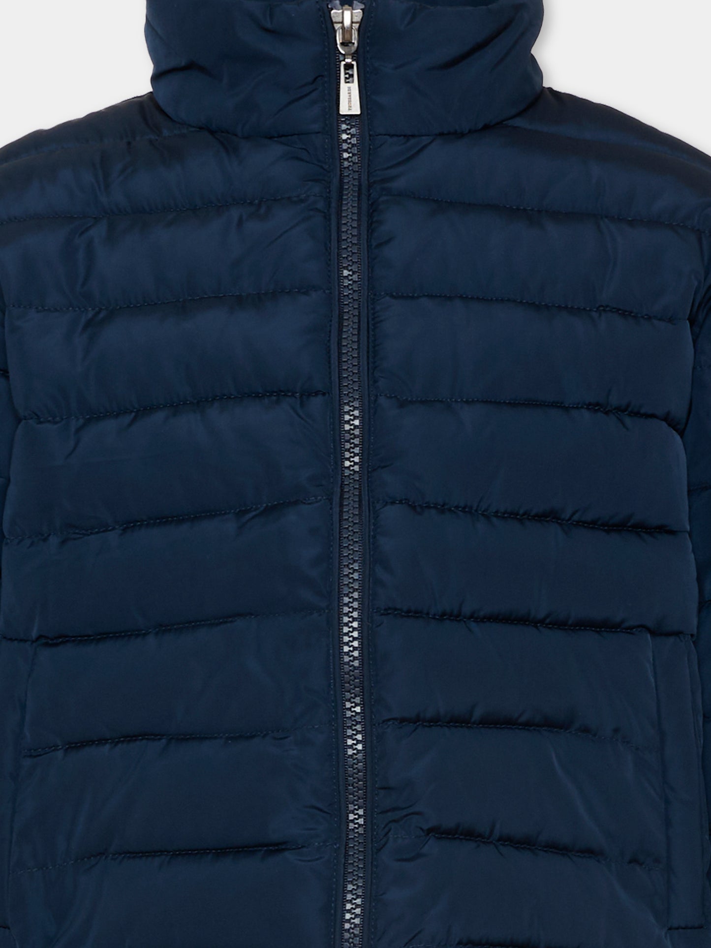 Bomber blu per bambino con logo,Trussardi Junior,TIP26031PI BLUE ESTATE