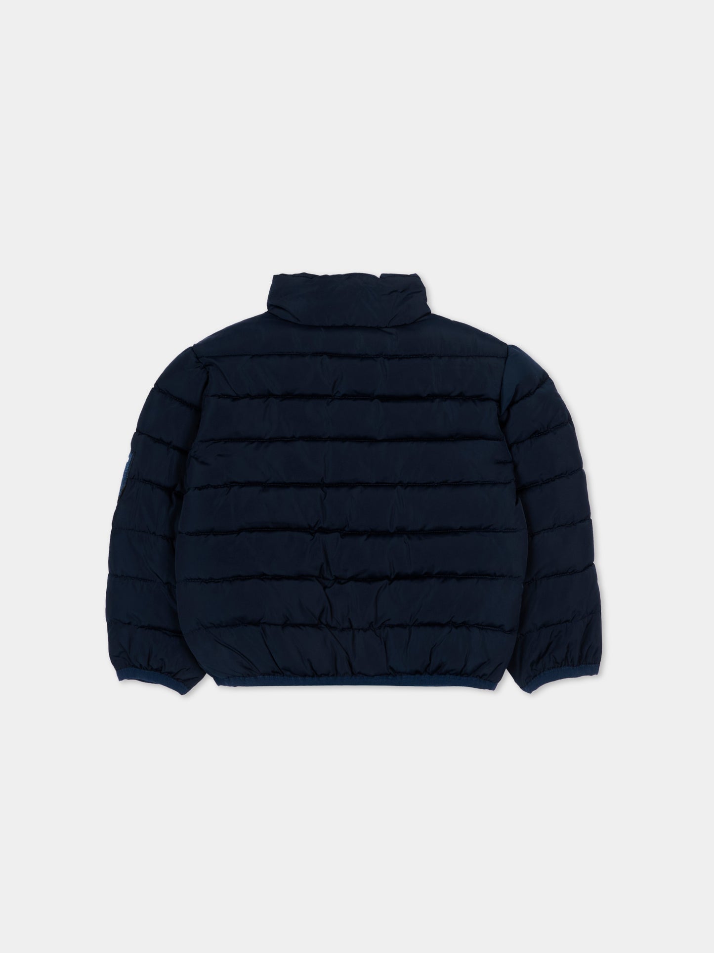 Bomber blu per neonato con logo,Trussardi Junior,TIP26031PI BLUE ESTATE