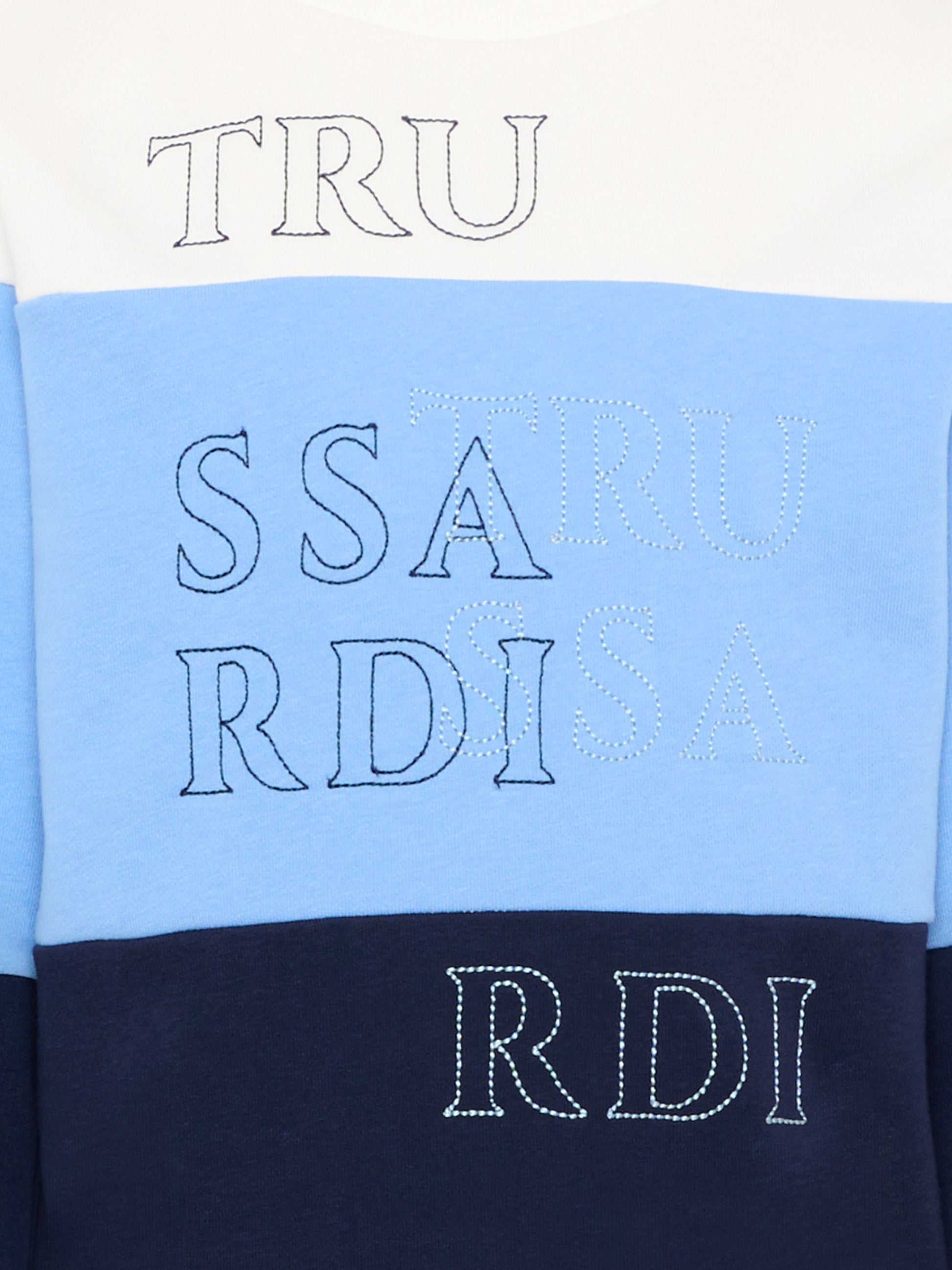 Felpa multicolor per bambino con logo,Trussardi Junior,TIP26033FE OFF-WHITE