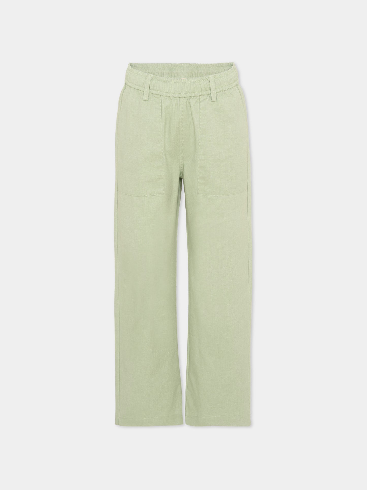 Pantalone verde per bambino con levriero,Trussardi Junior,TIP26052PA GREEN BASIL