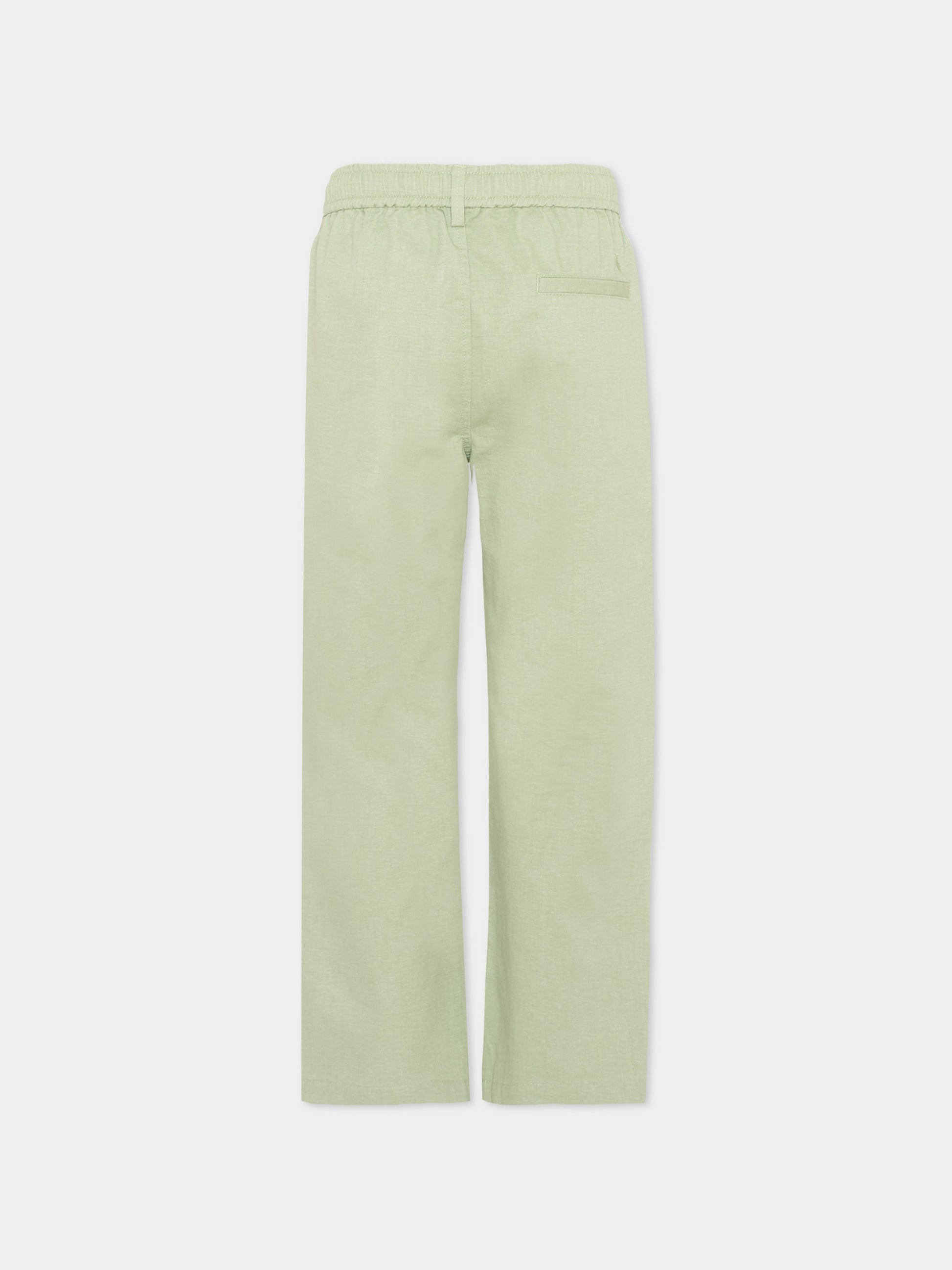 Pantalone verde per bambino con levriero,Trussardi Junior,TIP26052PA GREEN BASIL