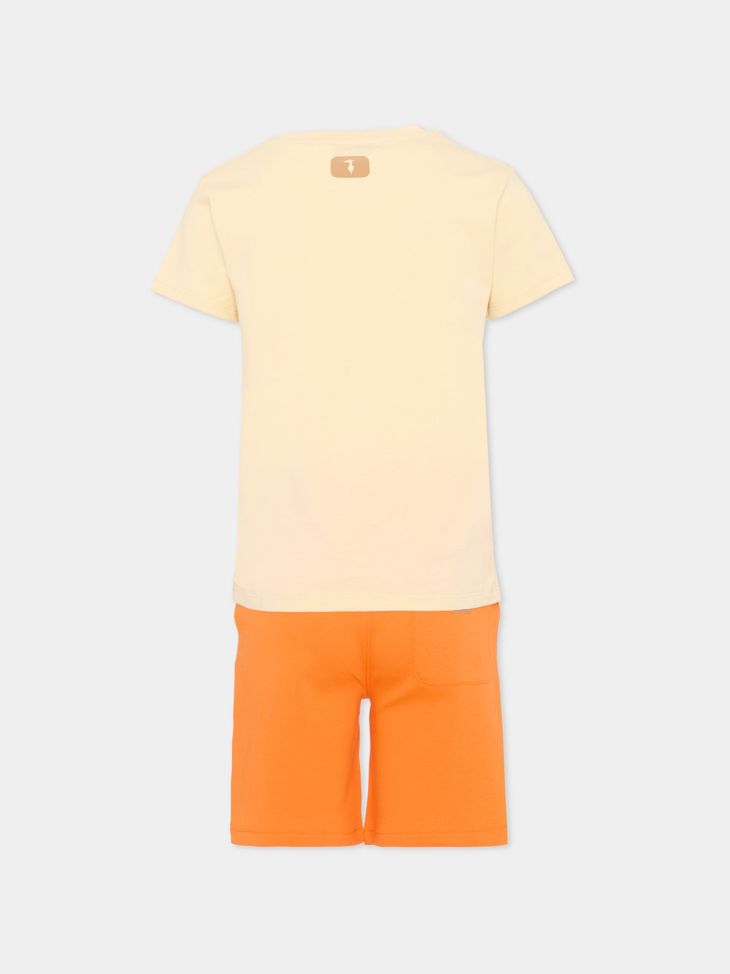 Completo sportivo beige per bambino,Trussardi Junior,TIP26070CJ BEIGE NEW ECRU