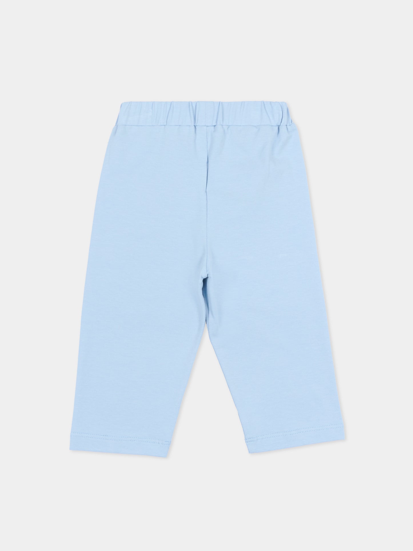 Leggings azzurro per neonata con logo,Trussardi Junior,TIP26122LE BLUE PLACID