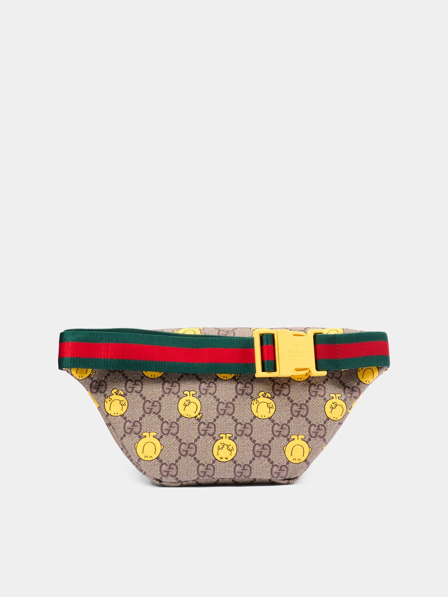Marsupio marrone per bambini con Mr. Happy,Gucci Kids,502095 FAFN 58456