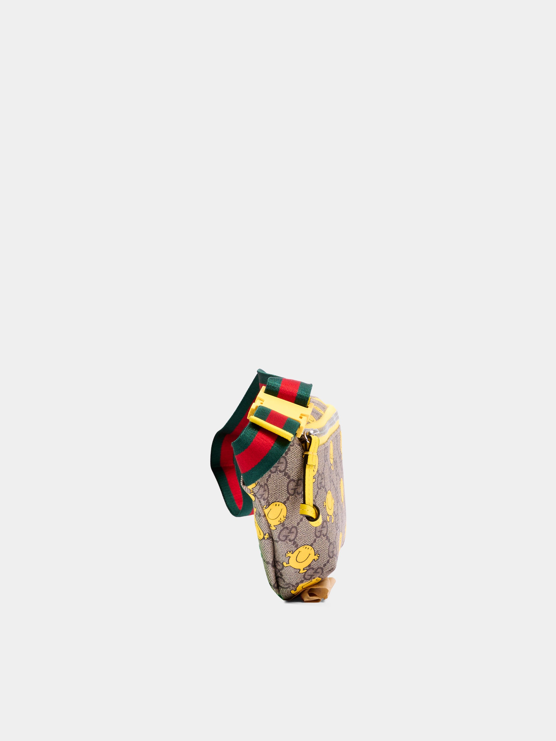 Marsupio marrone per bambini con Mr. Happy,Gucci Kids,502095 FAFN 58456