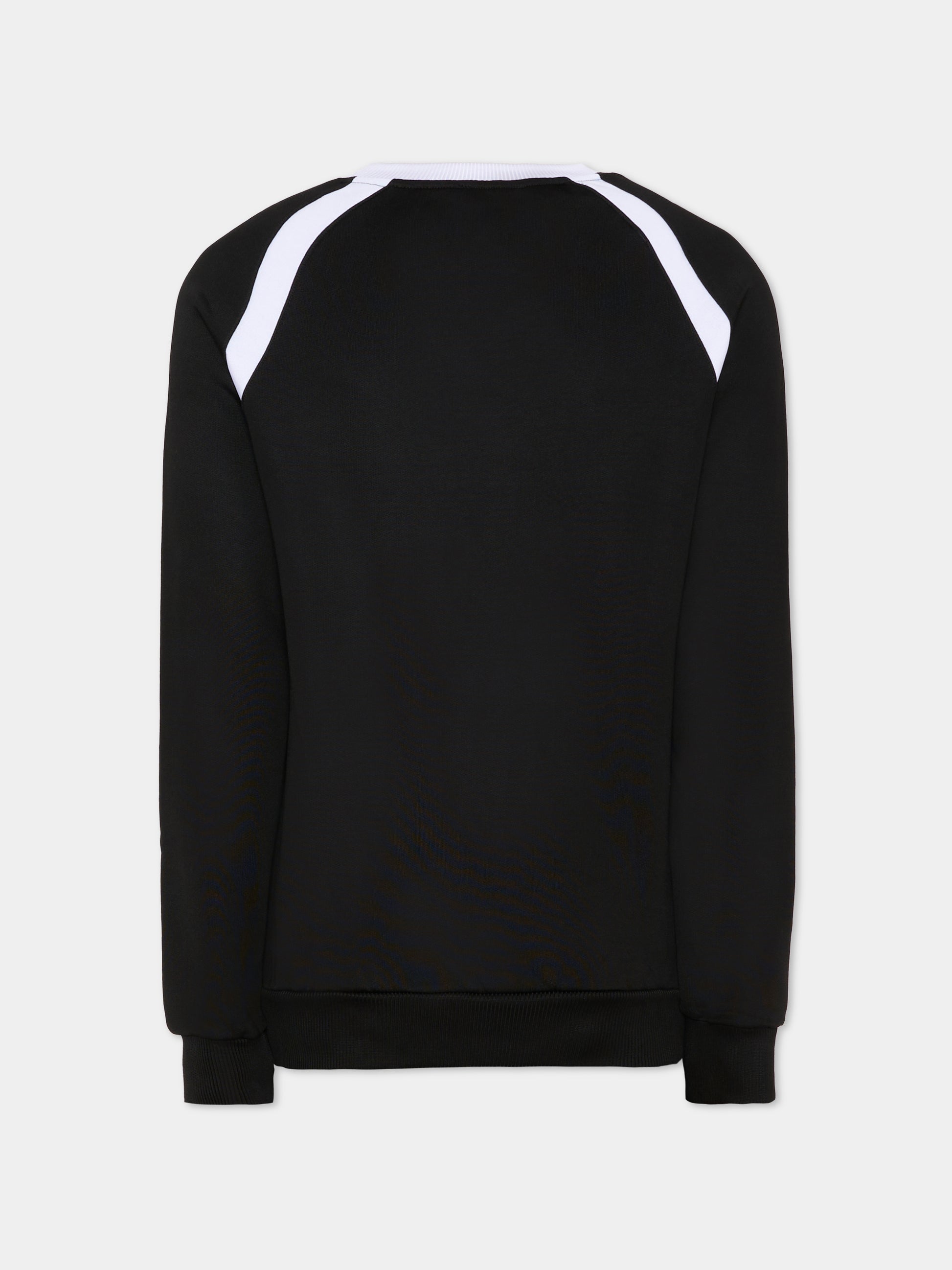 Felpa nera per bambini con logo,Balmain Kids,BU4Q00 Z1869 930BC