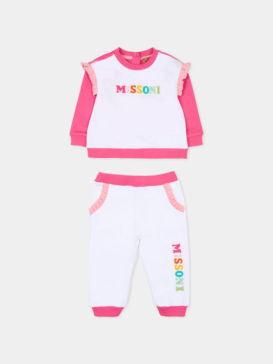 Completo multicolor per neonata con logo,Missoni,MU3010 Z0081 100FU