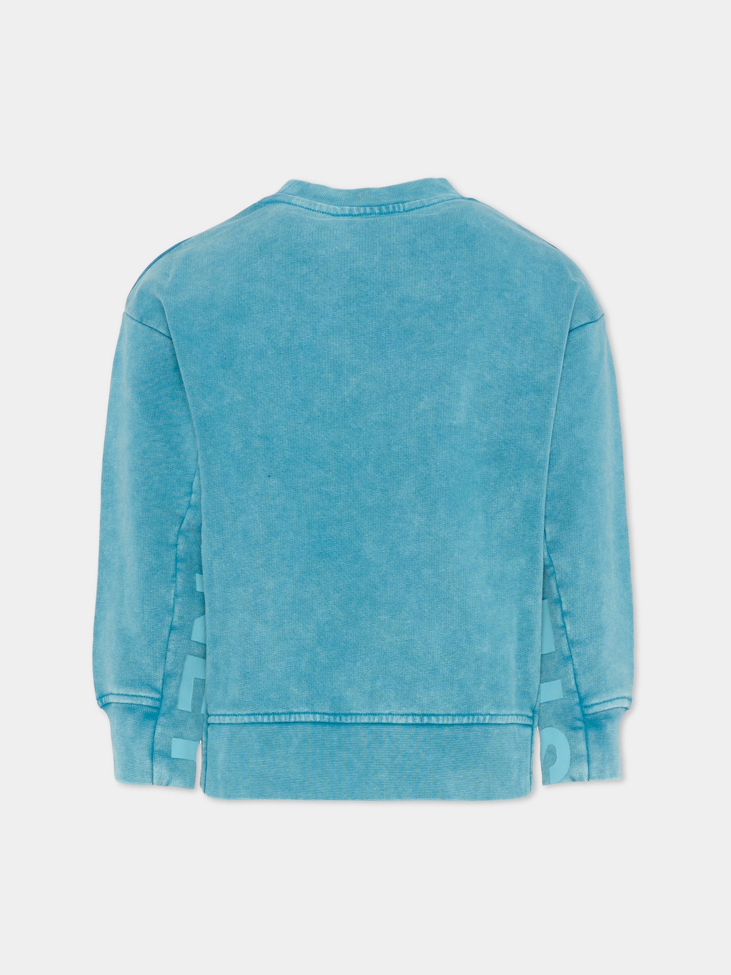 Felpa azzurra per bambino con logo,Stella Mccartney Kids,TU4R00 Z0499 614