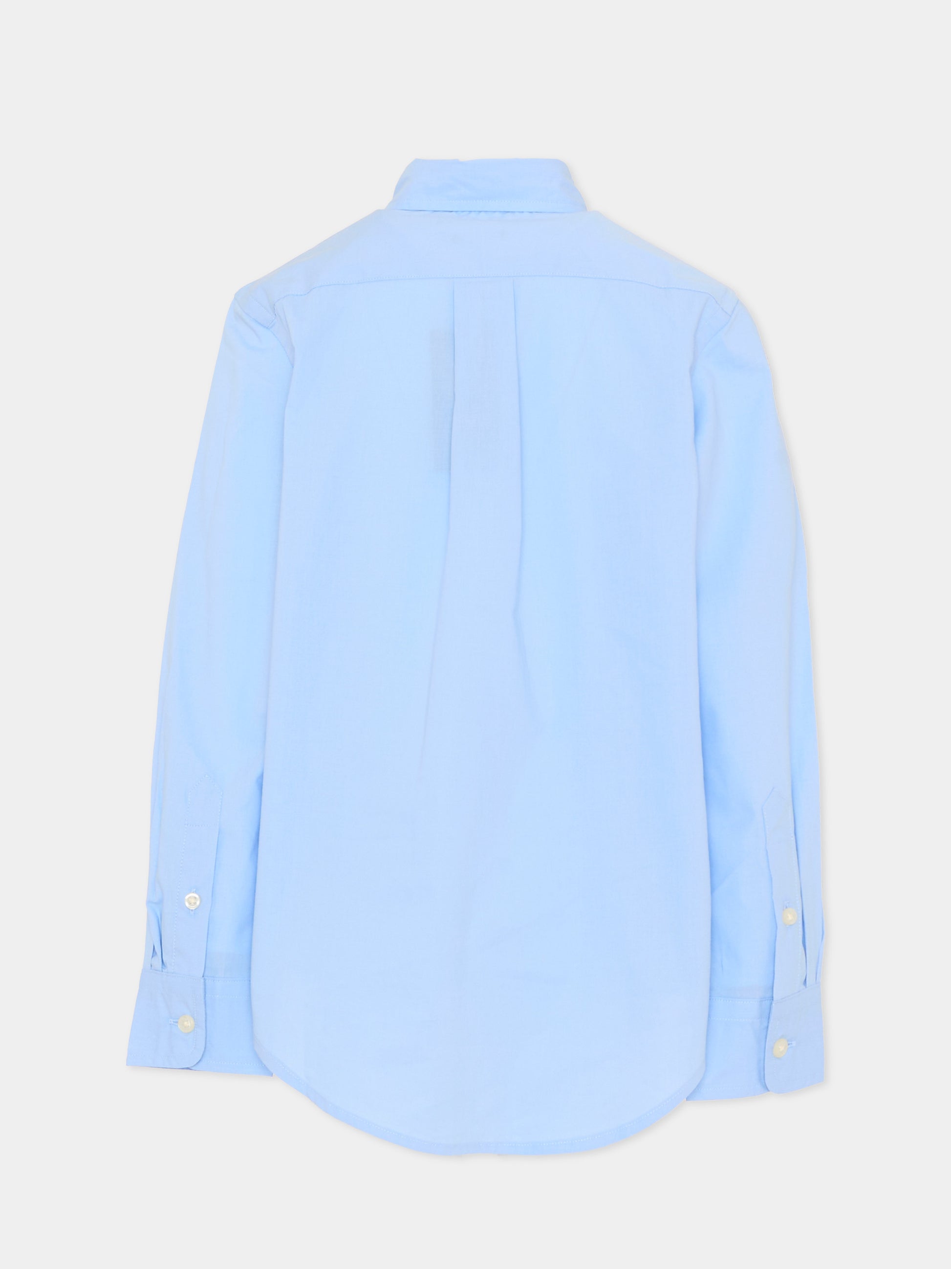 Camicia celeste per bambino con Pony,Ralph Lauren Kids,952199500