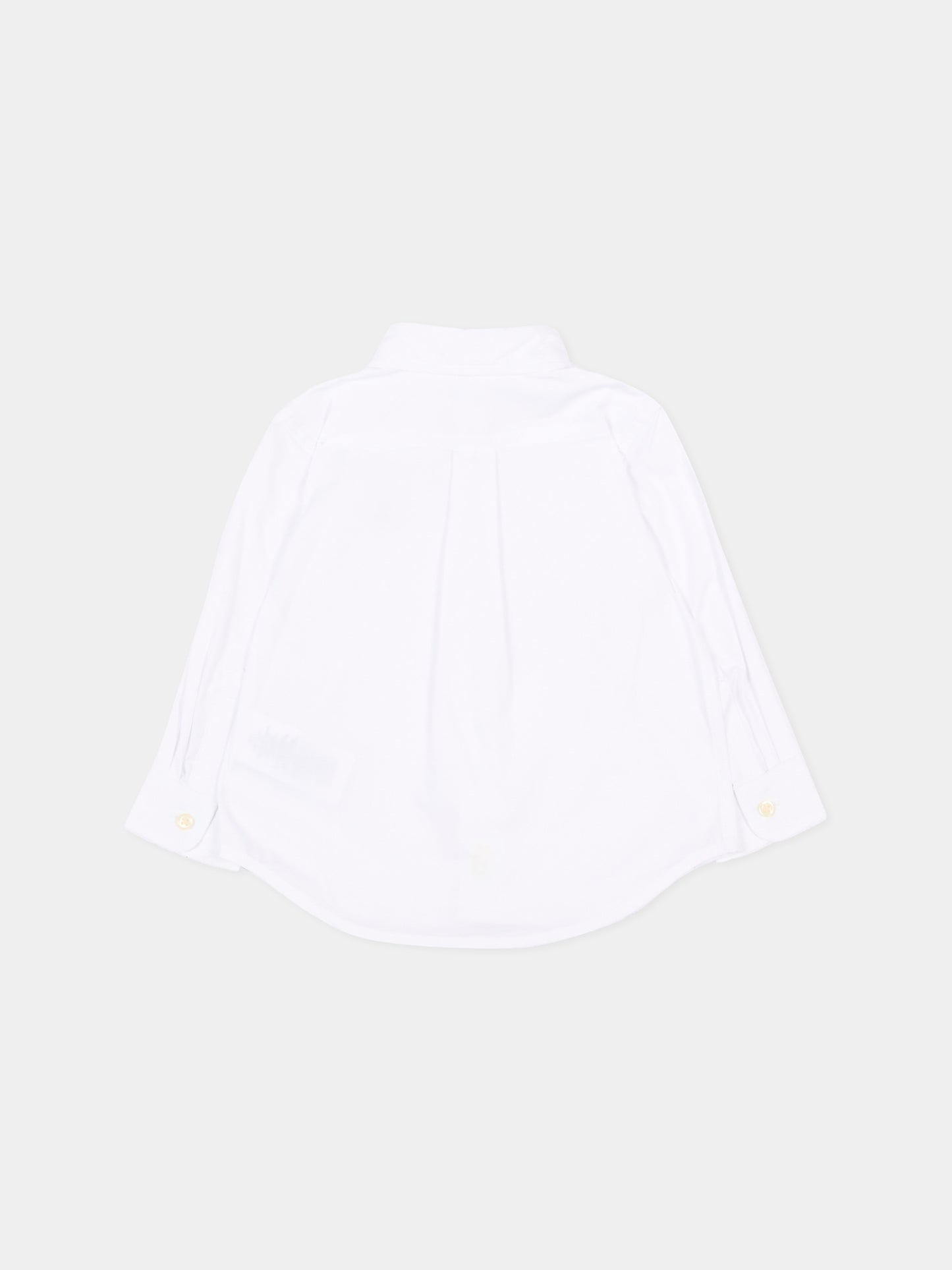 Camicia bianca per neonato con Pony,Ralph Lauren Kids,952199002