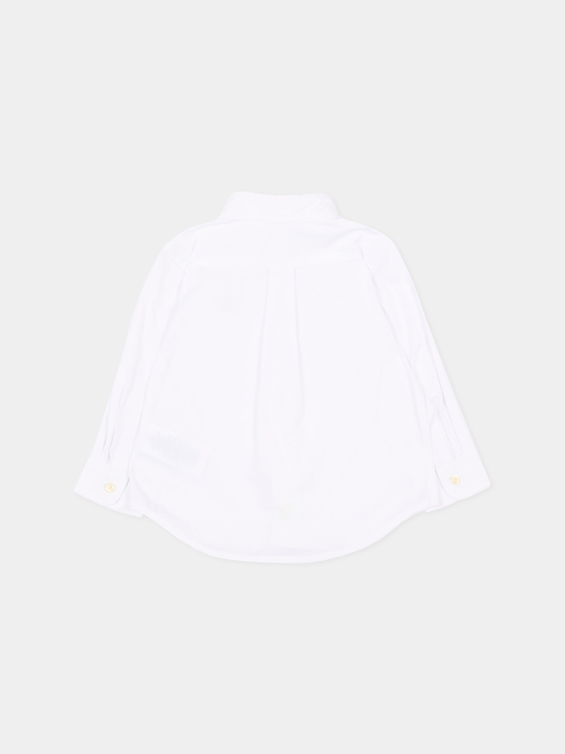Camicia bianca per neonato con Pony,Ralph Lauren Kids,952199002