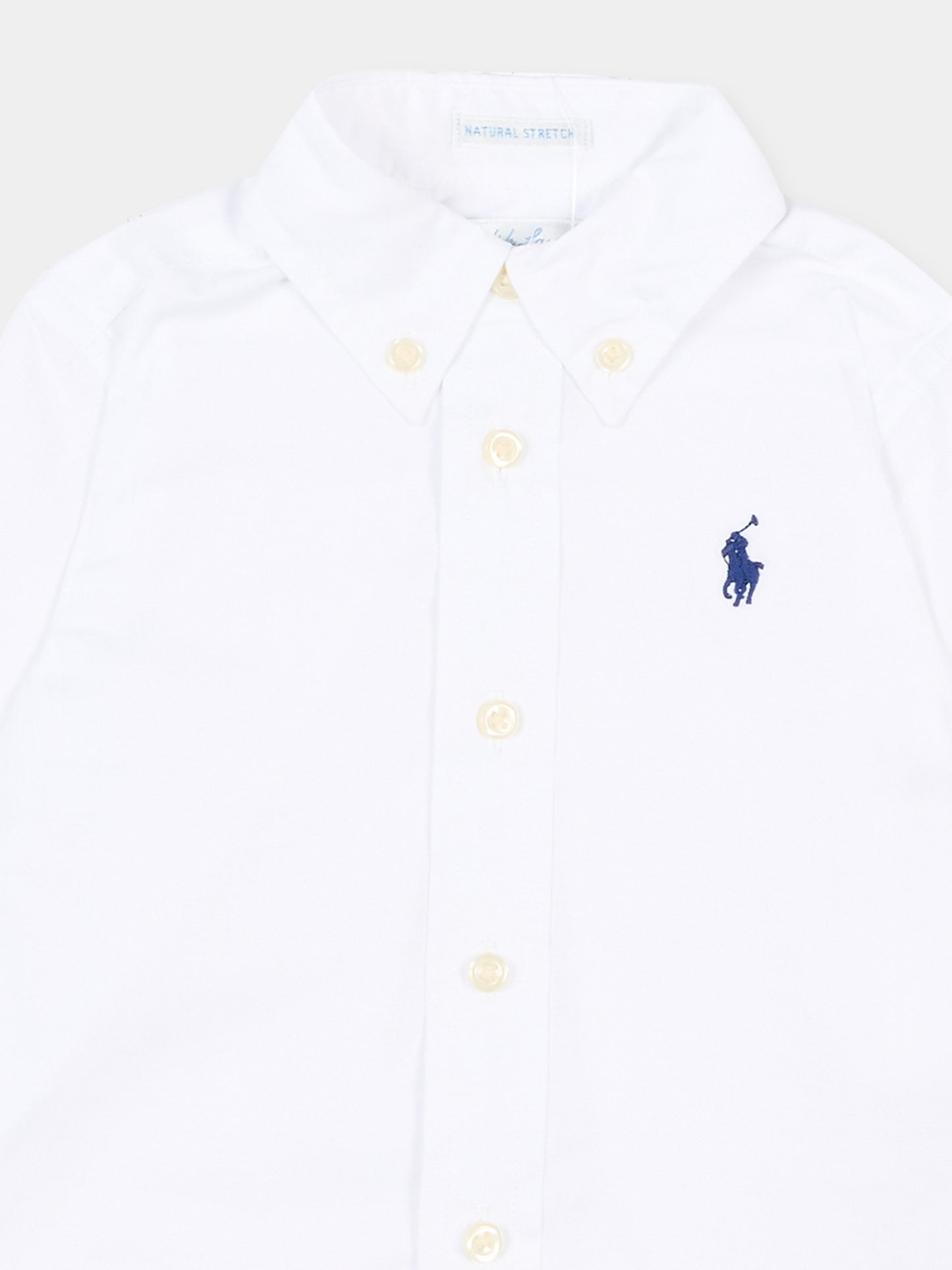 Camicia bianca per neonato con Pony,Ralph Lauren Kids,952199002