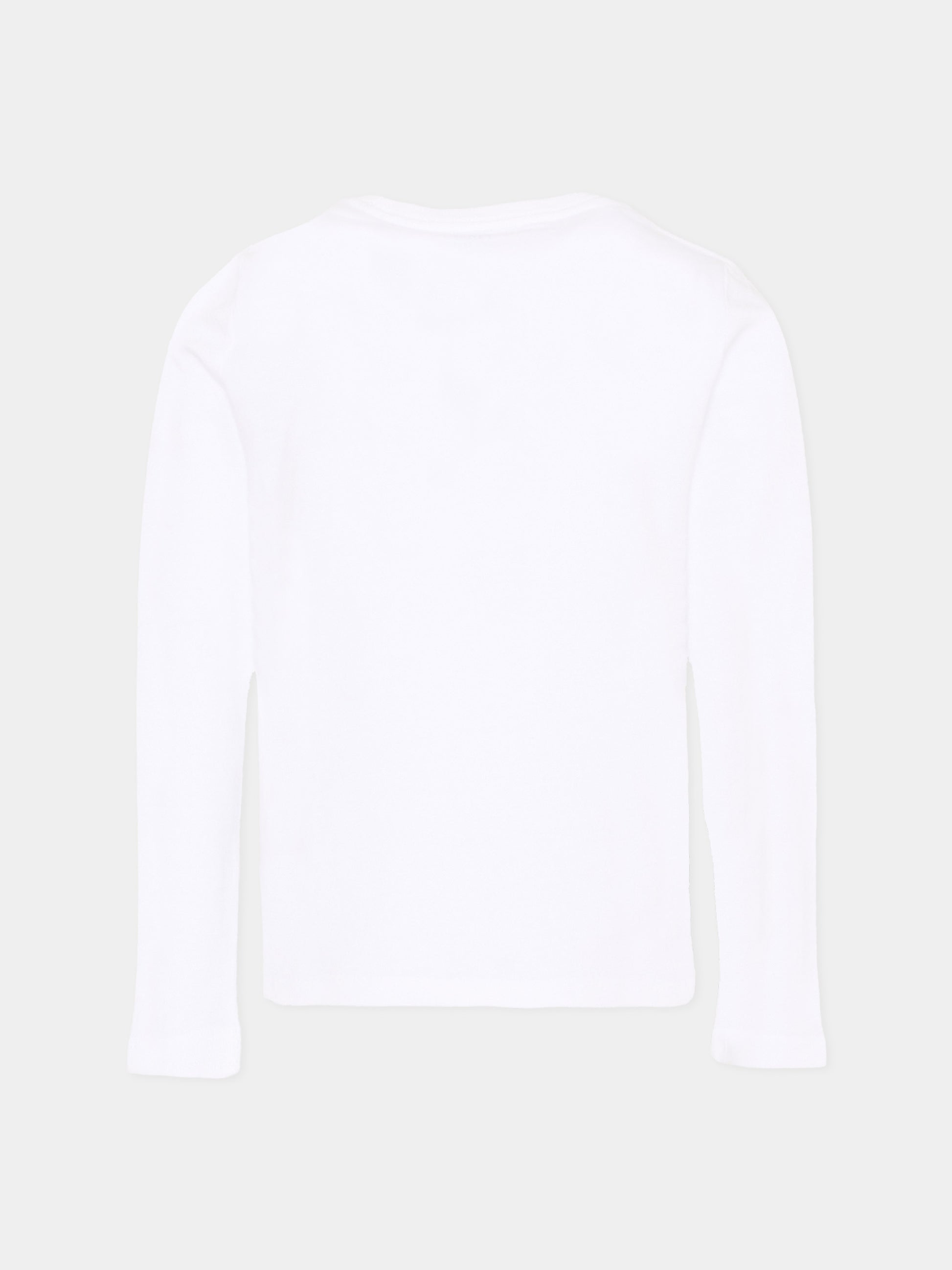 T-Shirt a manica lunga bianca per bambini,Ralph Lauren Kids,841122030
