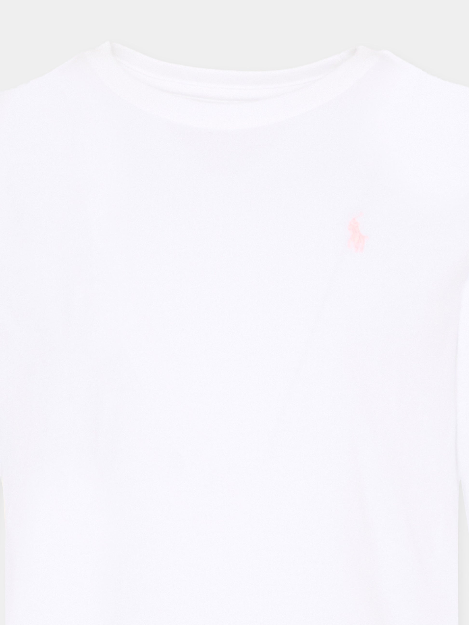 T-Shirt a manica lunga bianca per bambini,Ralph Lauren Kids,841122030
