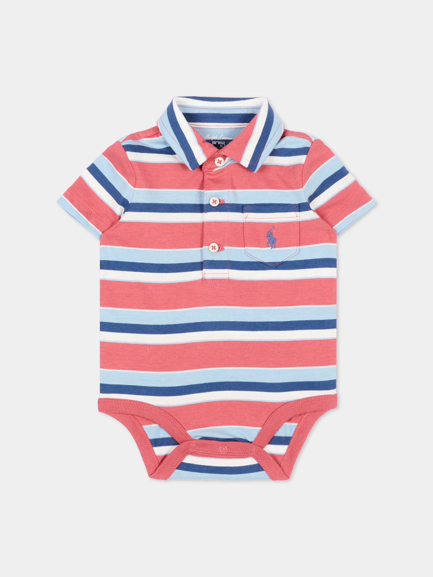 Body multicolor a righe per neonato,Ralph Lauren Kids,B18450001