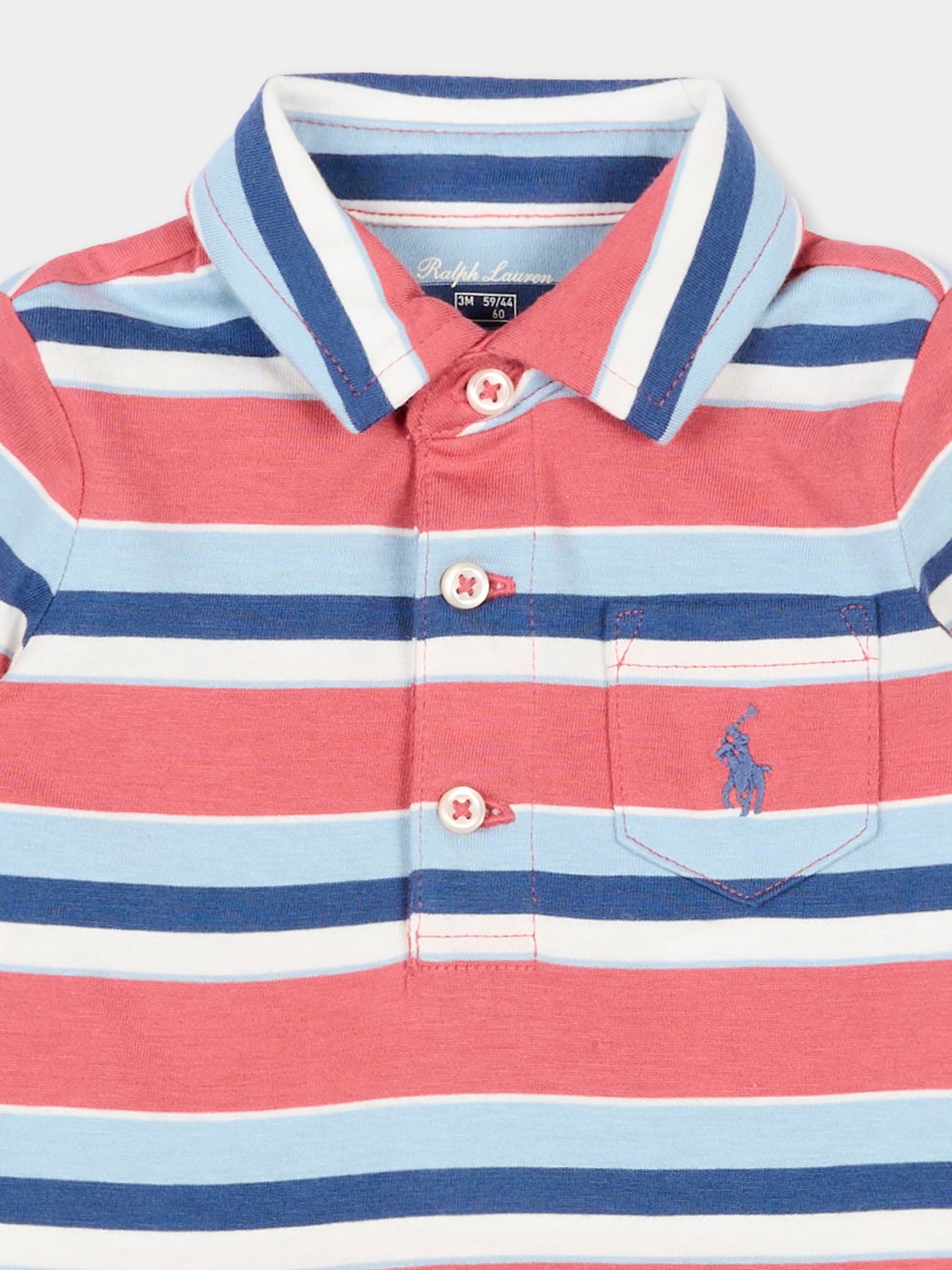 Body multicolor a righe per neonato,Ralph Lauren Kids,B18450001