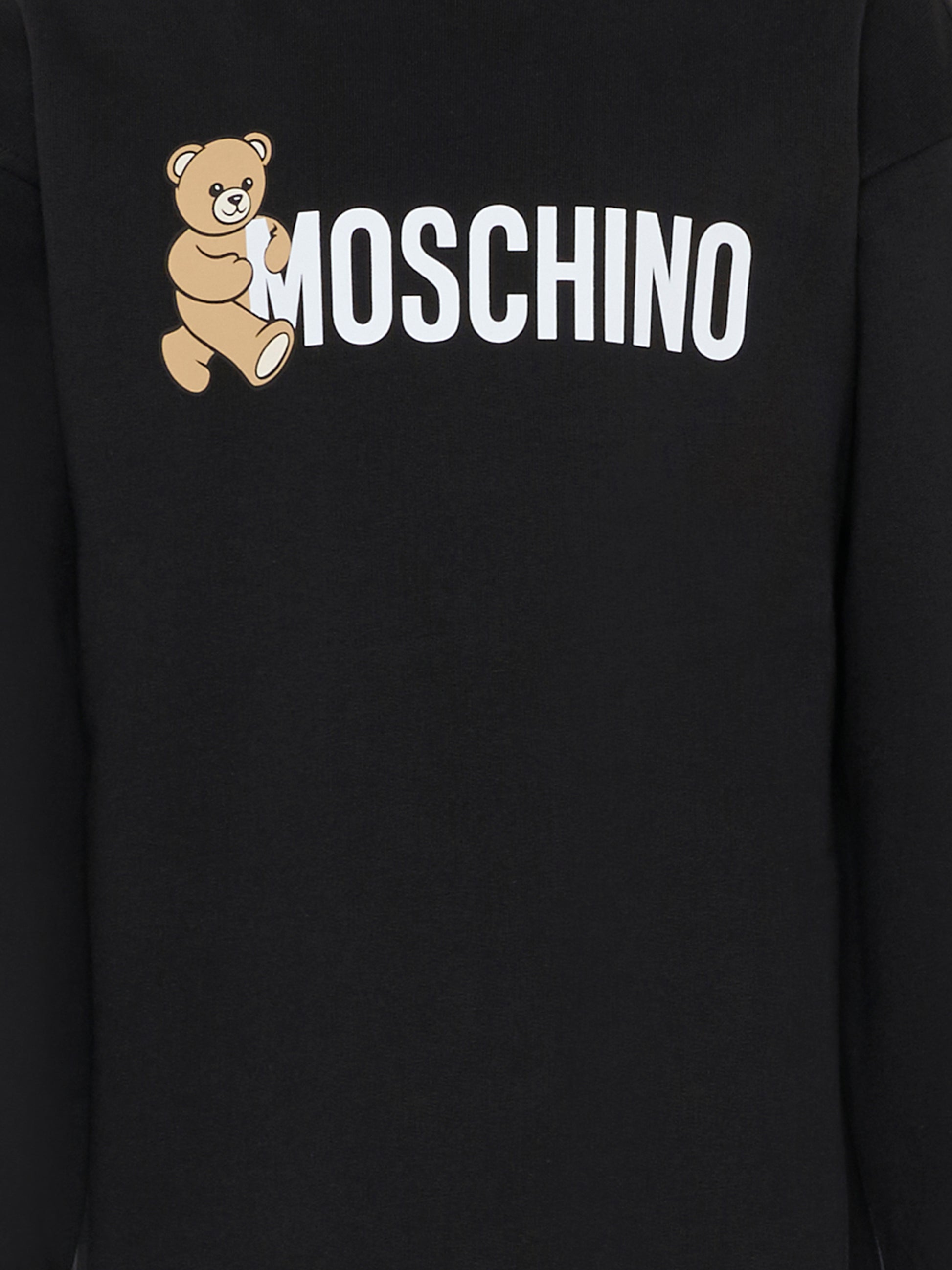 Vestito nero per bambina con Teddy Bear,Moschino Kids,HDV0GY LCA83 60100