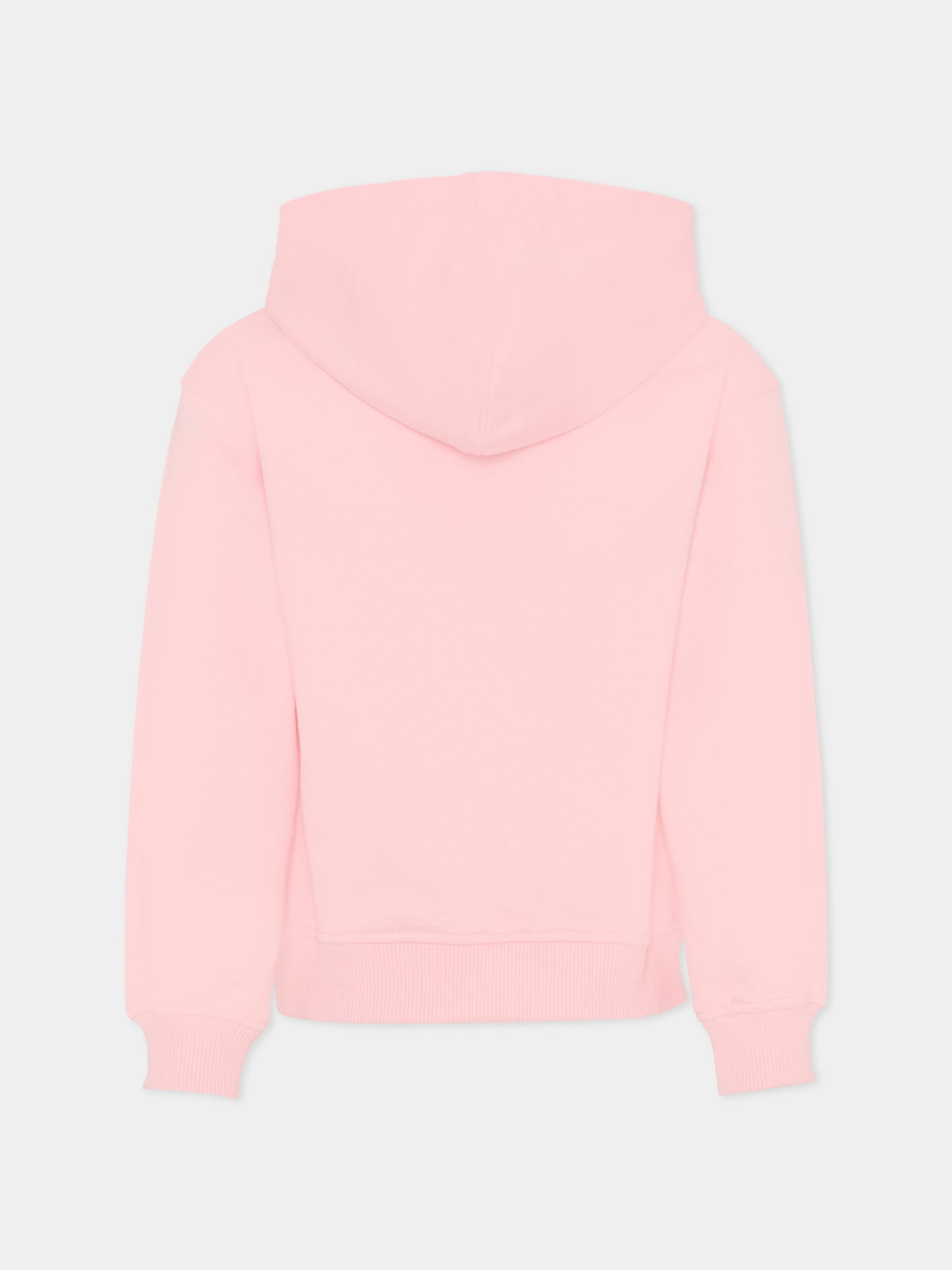 Felpa rosa per bambina con Teddy Bear,Moschino Kids,HUF09F LCA40 50209