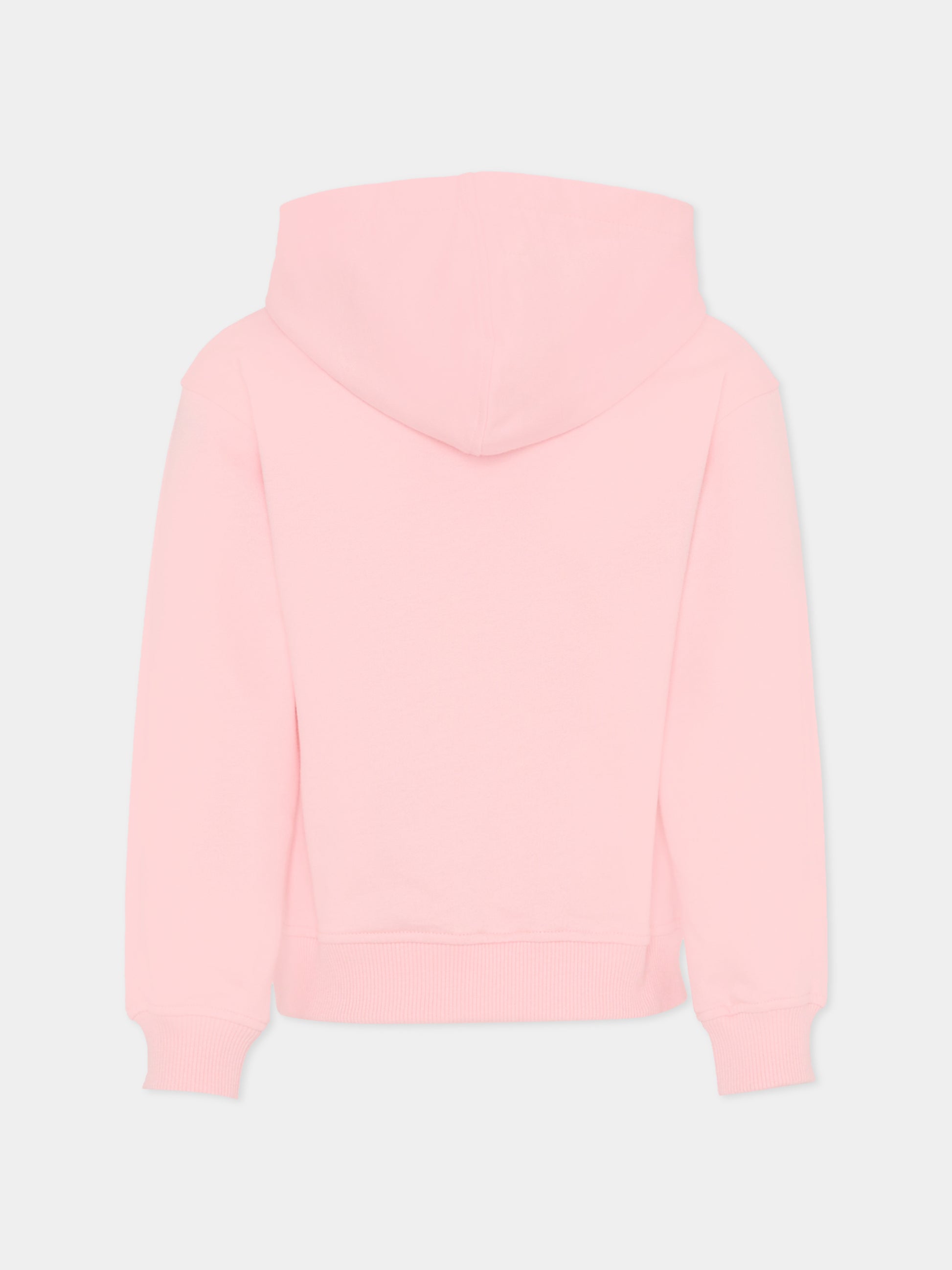 Felpa rosa per bambina con Teddy Bear,Moschino Kids,HUF09F LCA40 50209