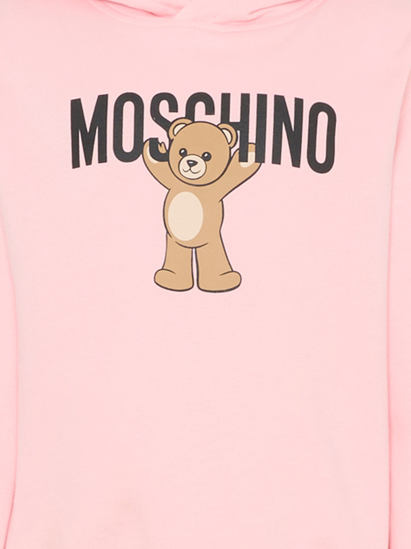 Felpa rosa per bambina con Teddy Bear,Moschino Kids,HUF09F LCA40 50209