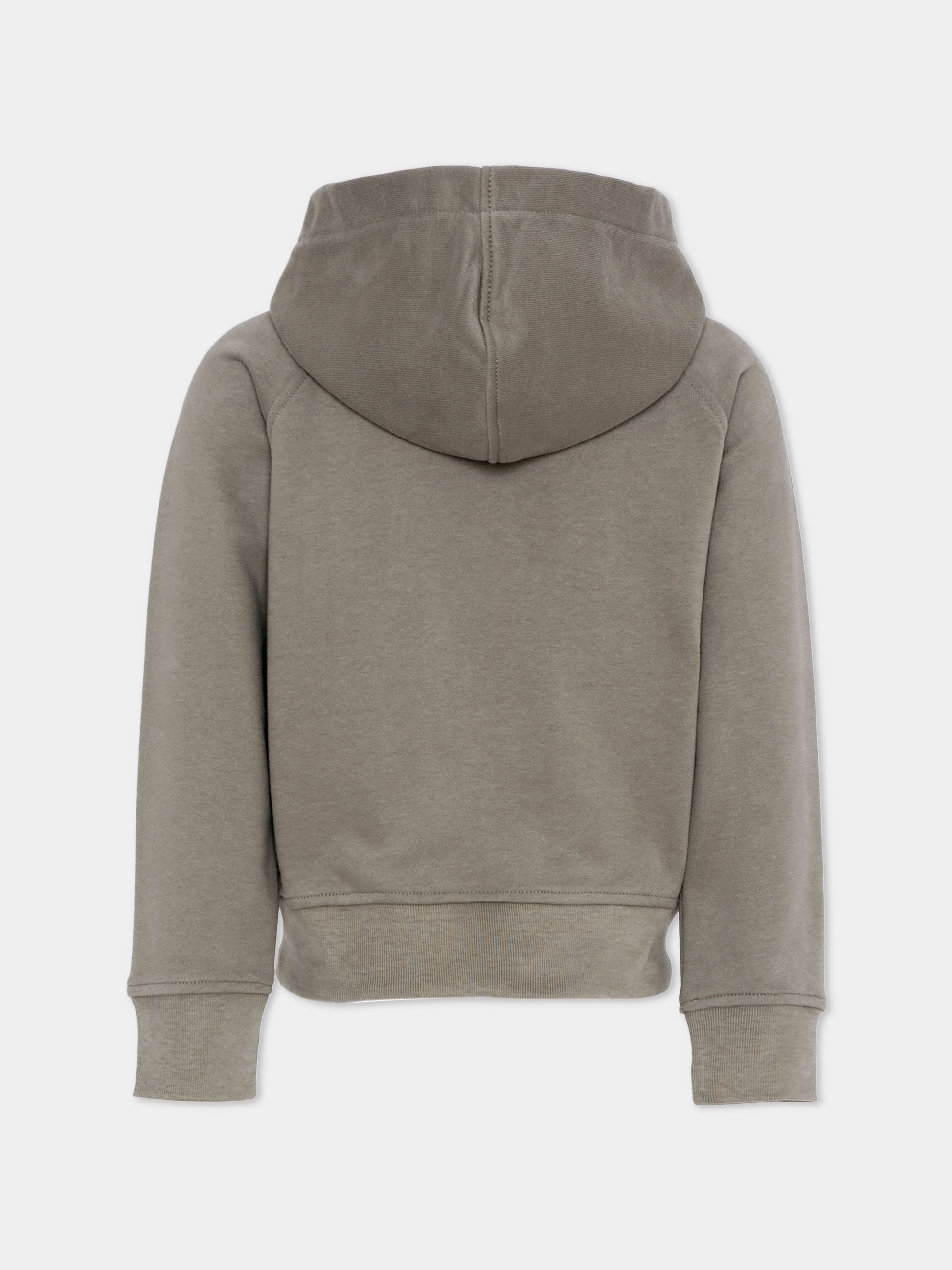 Felpa beige per bambino con logo,K-way,K51347W 633