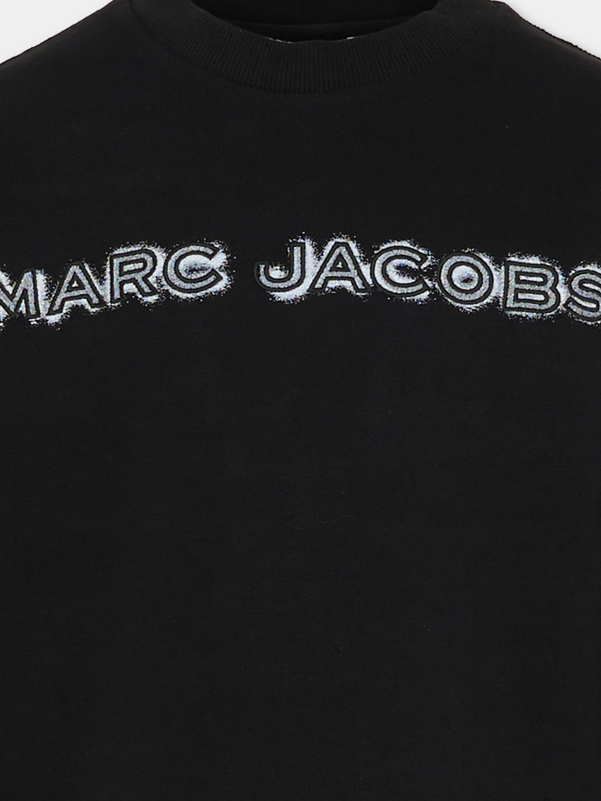 Felpa nera per bambini con logo,Marc Jacobs,W60634 09B