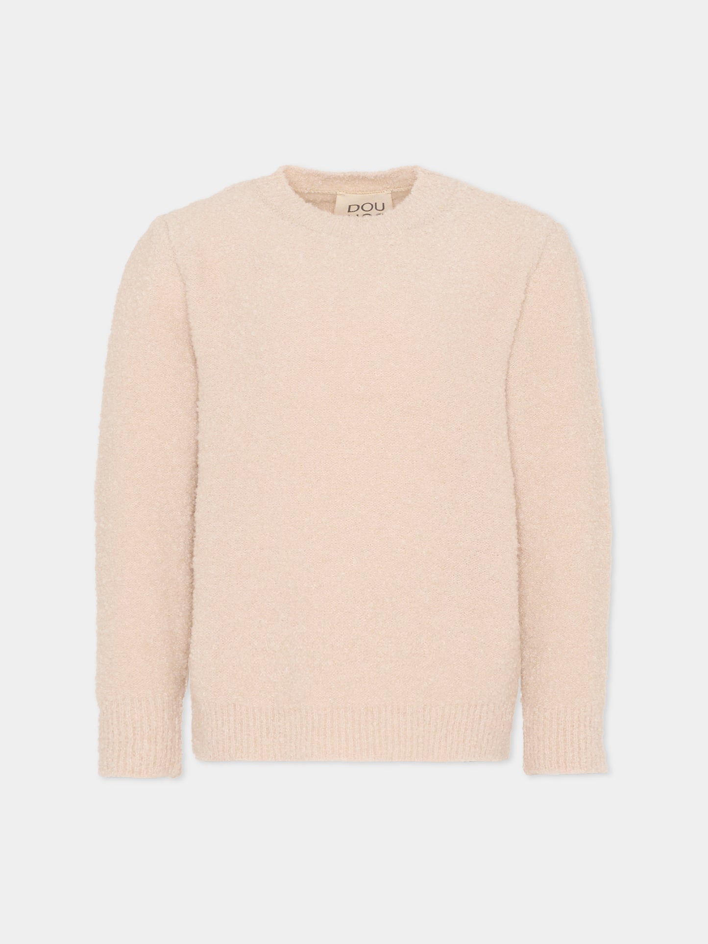 Maglione beige per bambina con logo,Douuod Kids,DX9A60 W0223 107