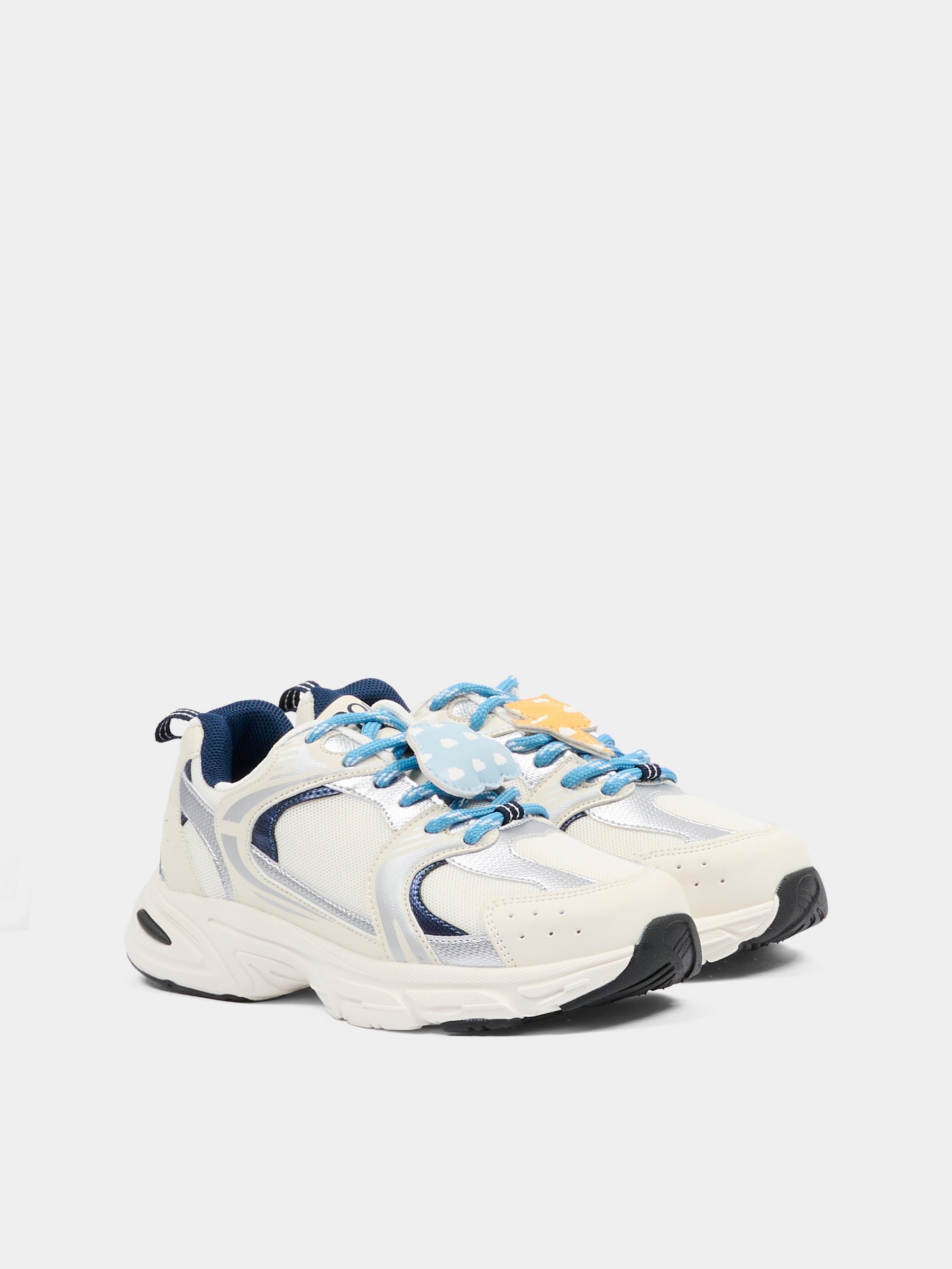 Sneakers avorio per bambini con charms,Douuod Kids X Coccolebimbi,28-GIBA483