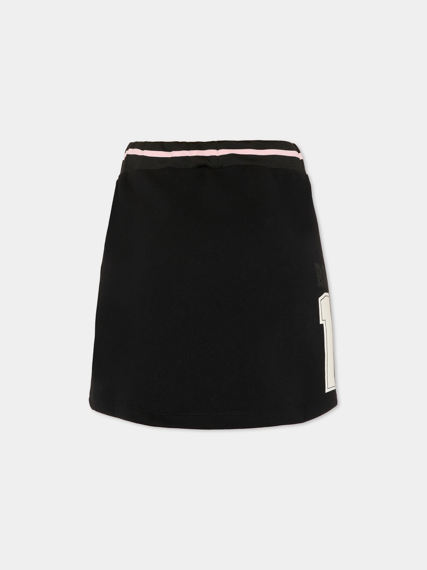 Gonna nera per bambina con logo,Barrow,F5BKJGSK196 110